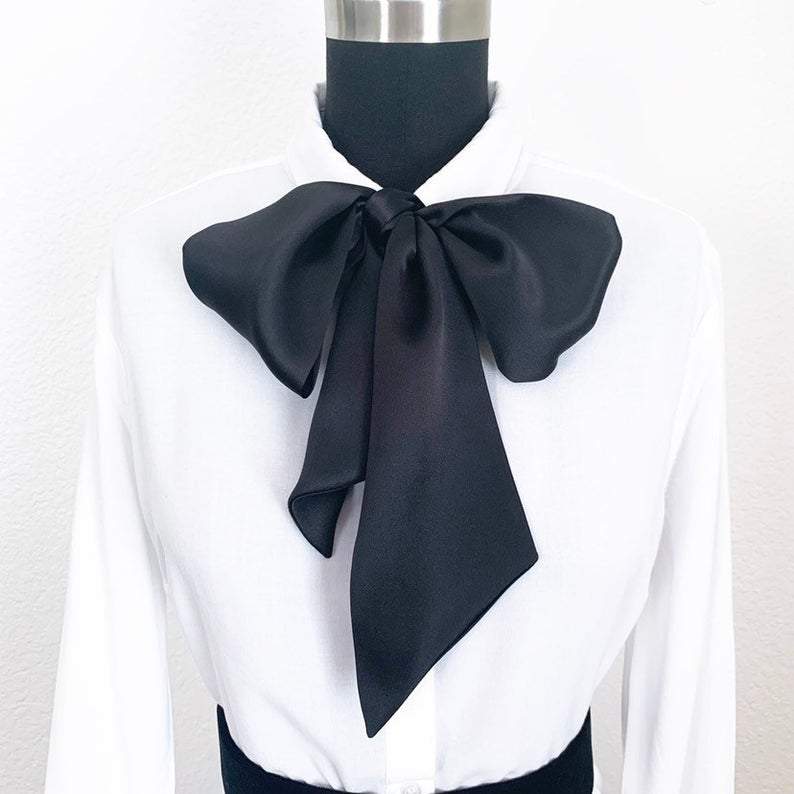 Big Silk Bow Scarf - The BLVD