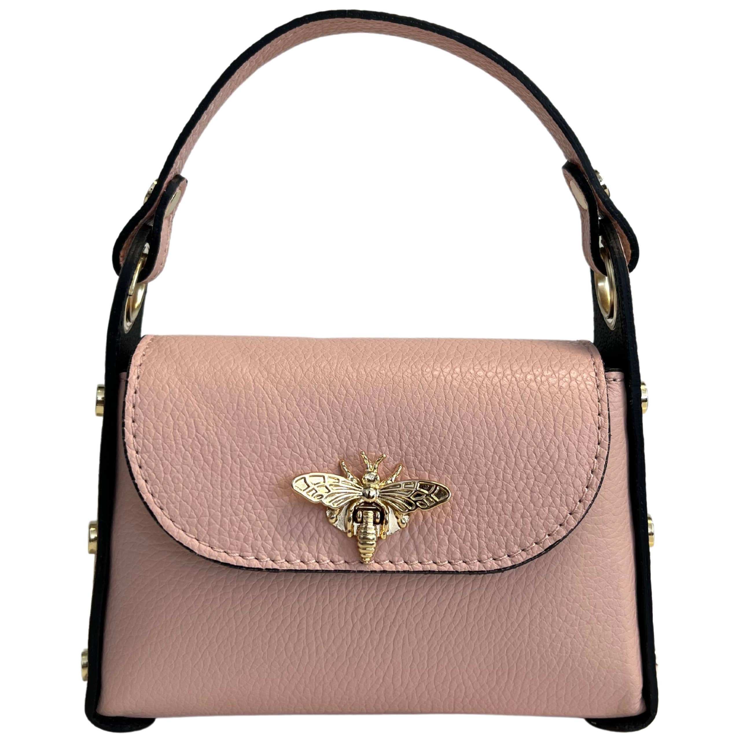 Mini Leather Bag w/Fly Closure