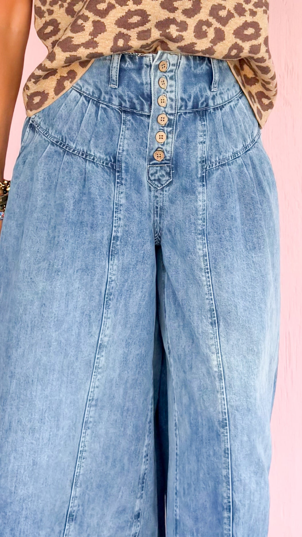 Cari Cropped Culotte Jeans/Blue
