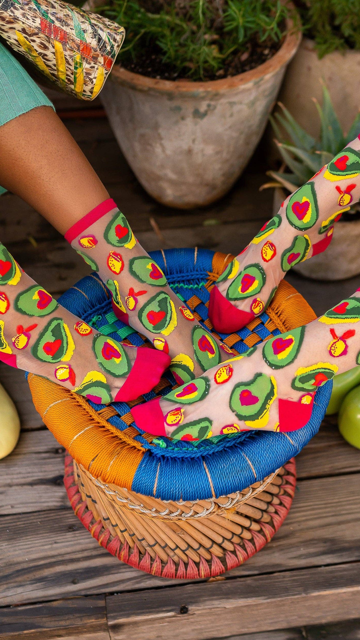 Avocado Lover Sheer Crew Sock - The BLVD