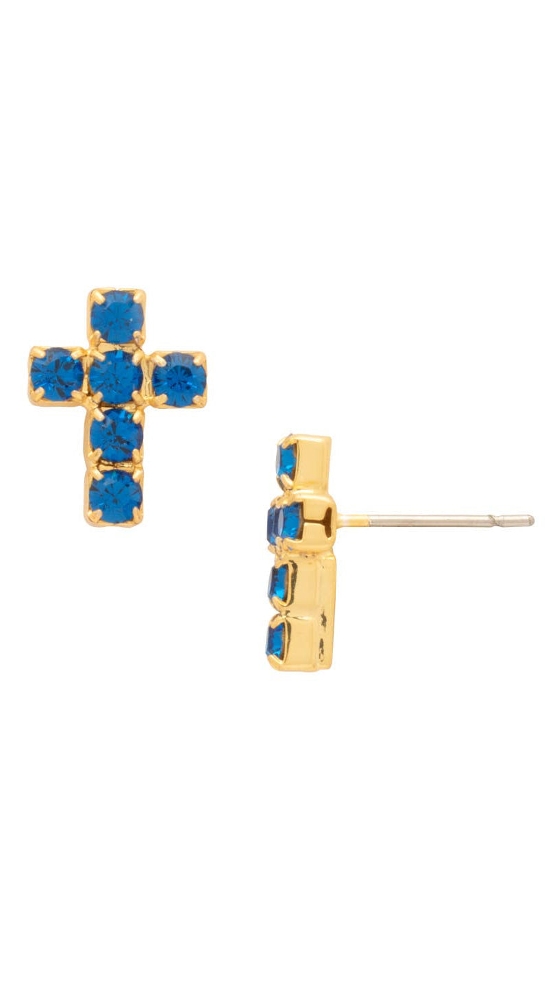 Carly Cross Stud Earrings