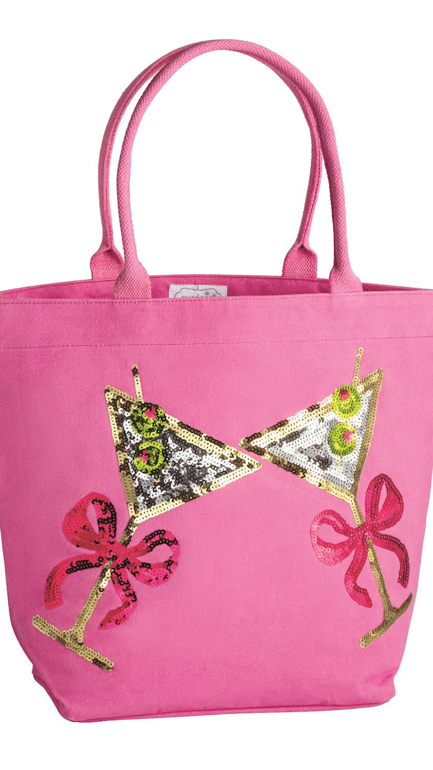 Cheers Sparkle Tote/Hot Pink