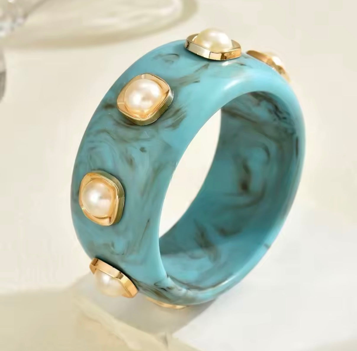 Pearl Stone Acrylic Cuff