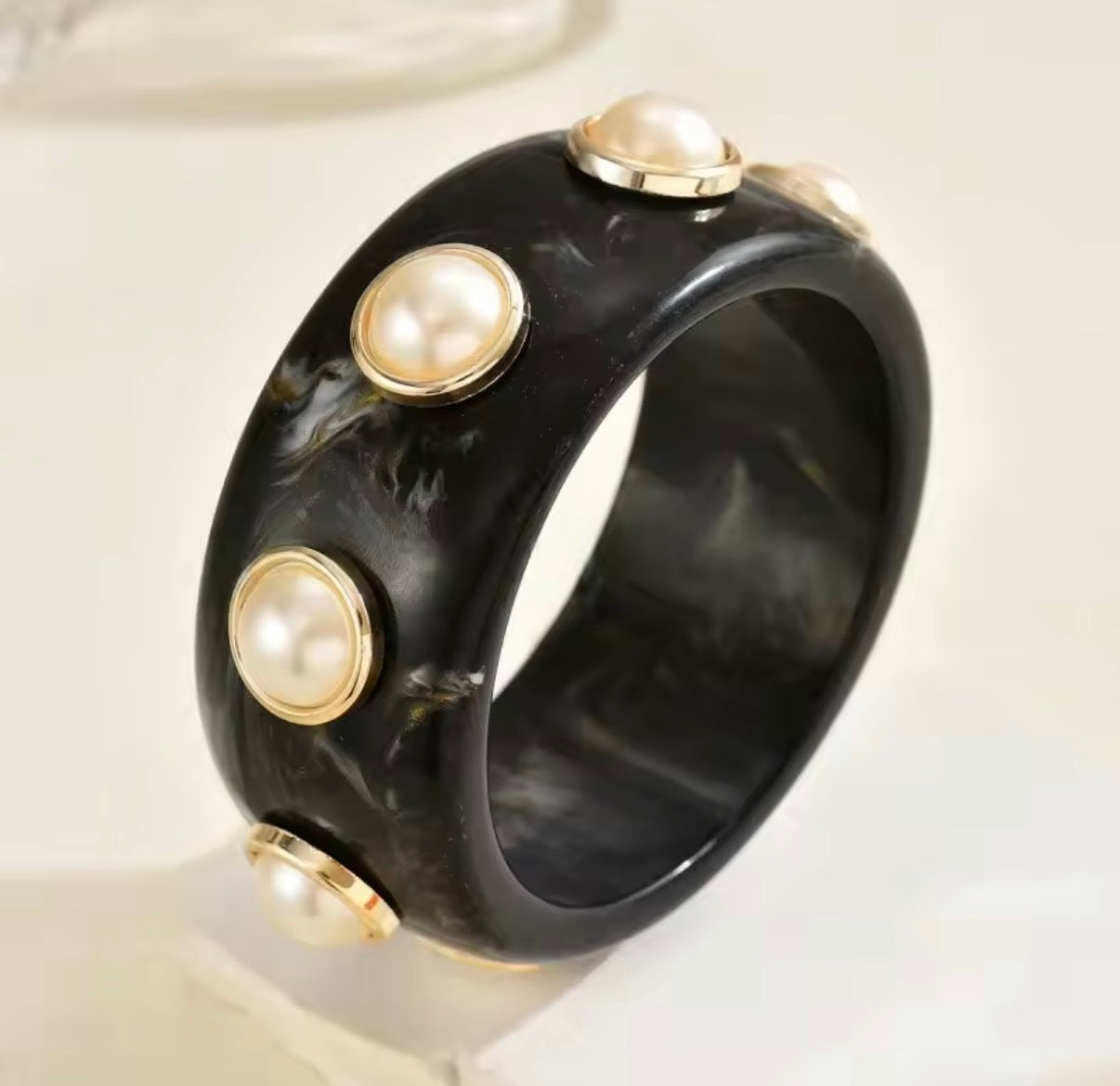 Pearl Stone Acrylic Cuff