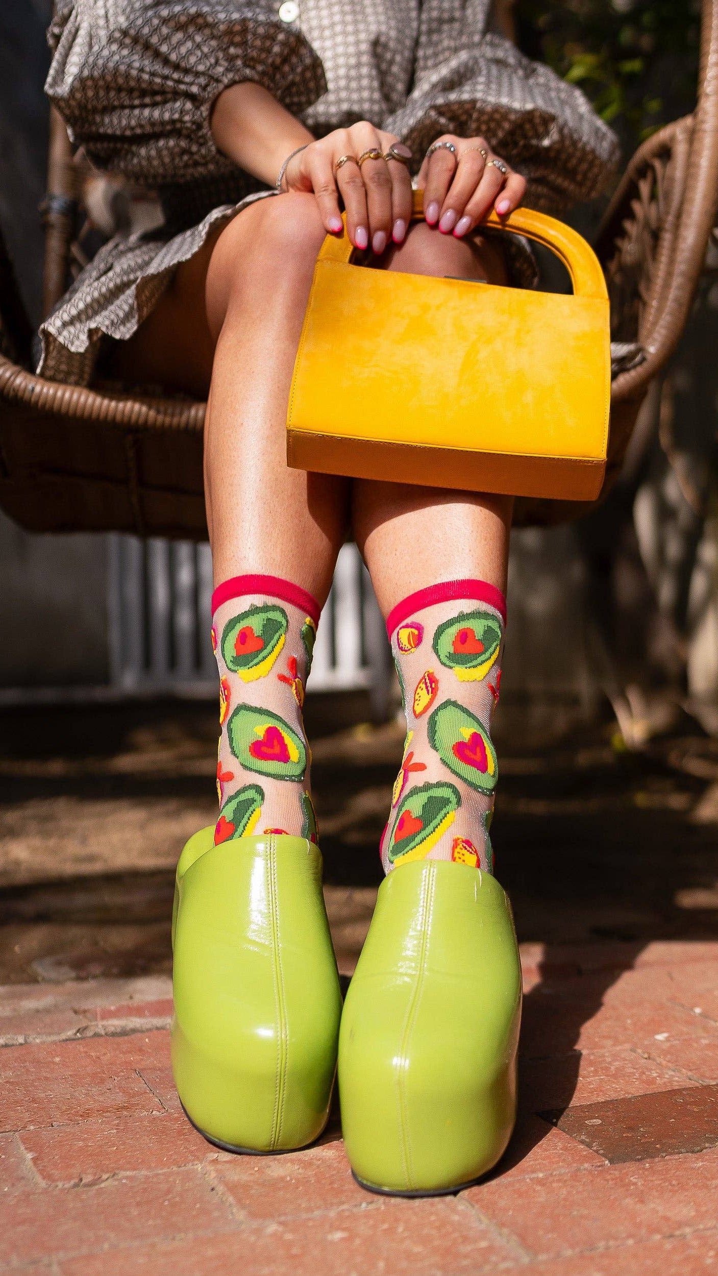 Avocado Lover Sheer Crew Sock - The BLVD