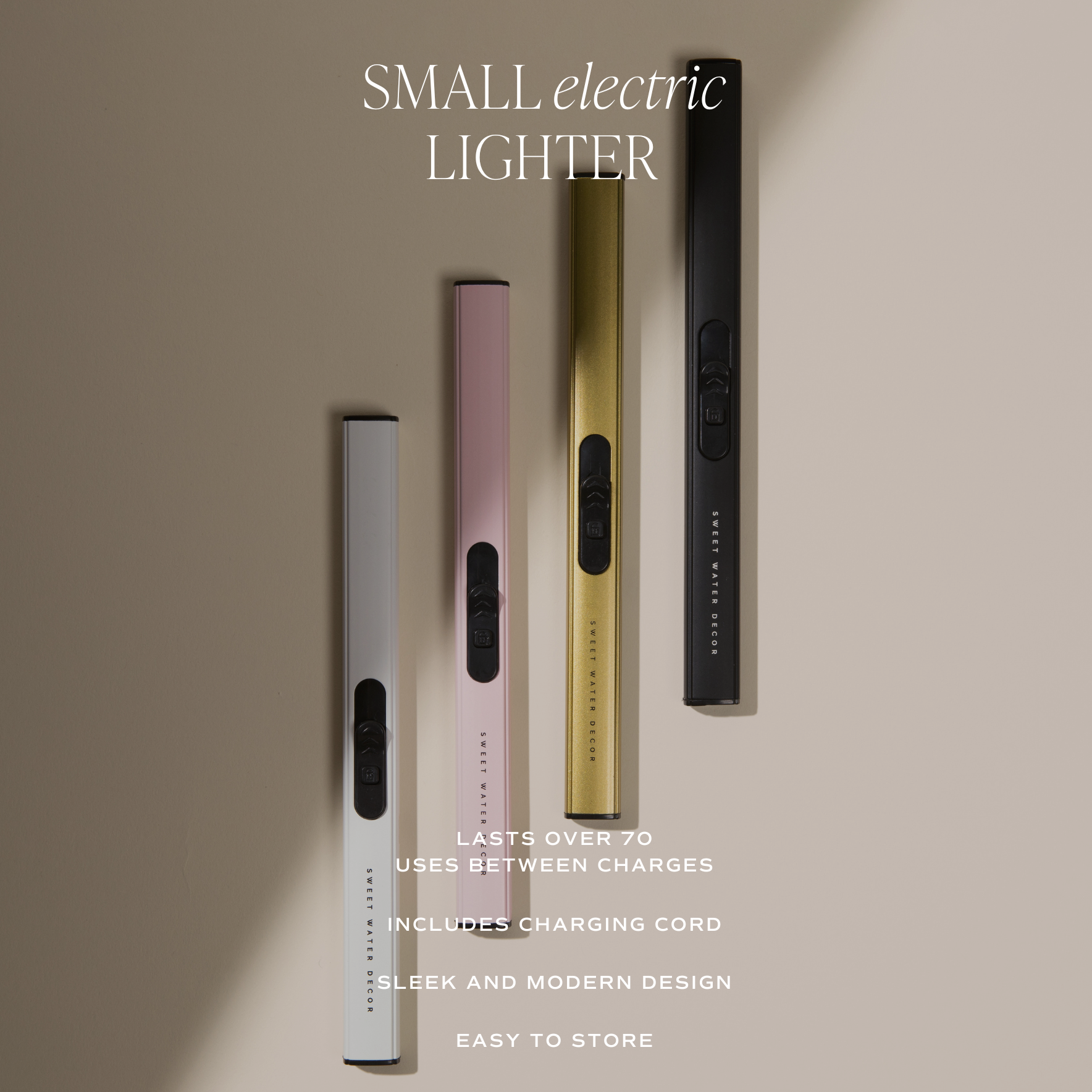 White Rechargeable Electric Lighter - Home Decor & Gifts - The BLVD