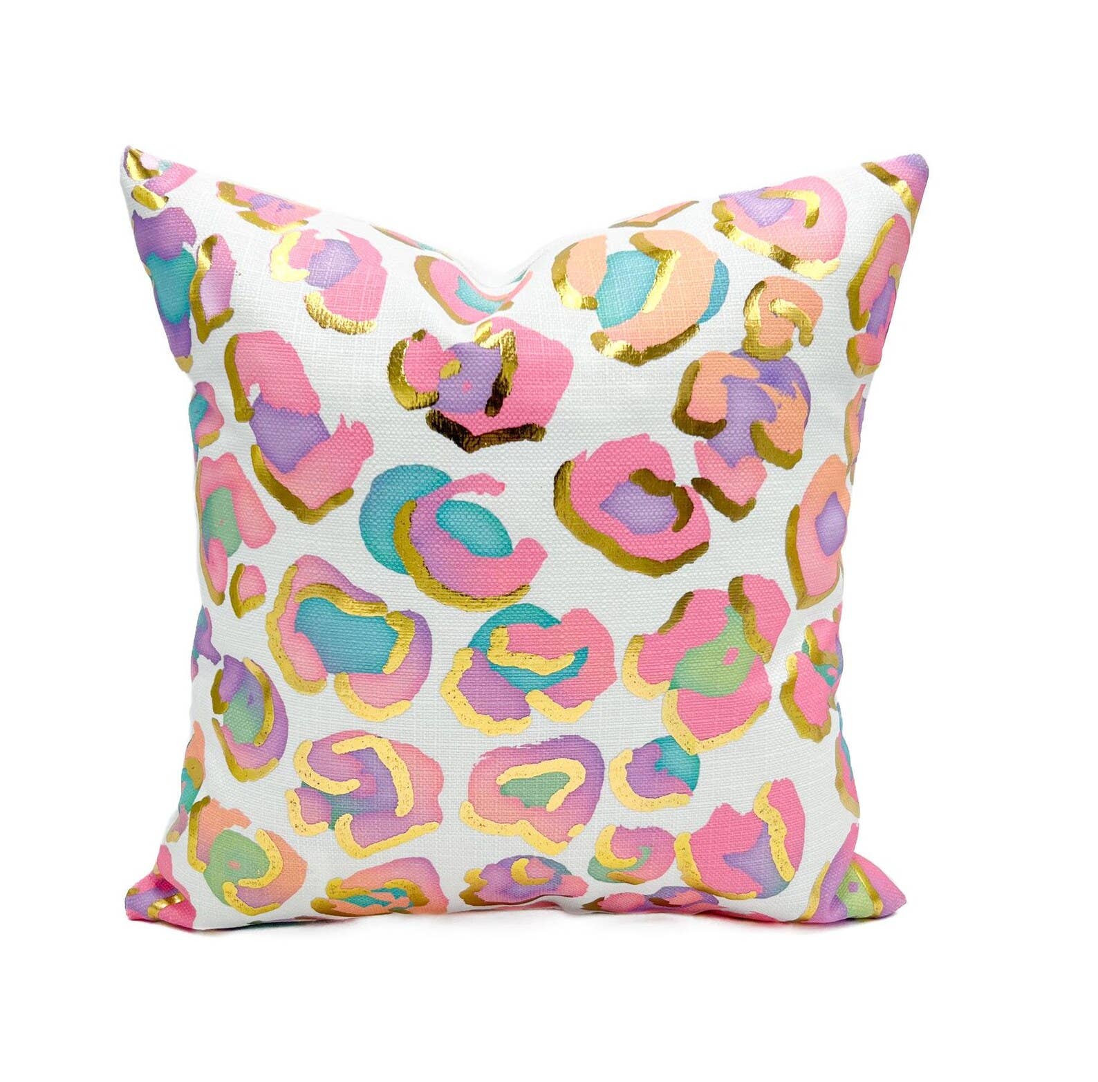 Gold Foil Princess Leopard Pillow - The BLVD