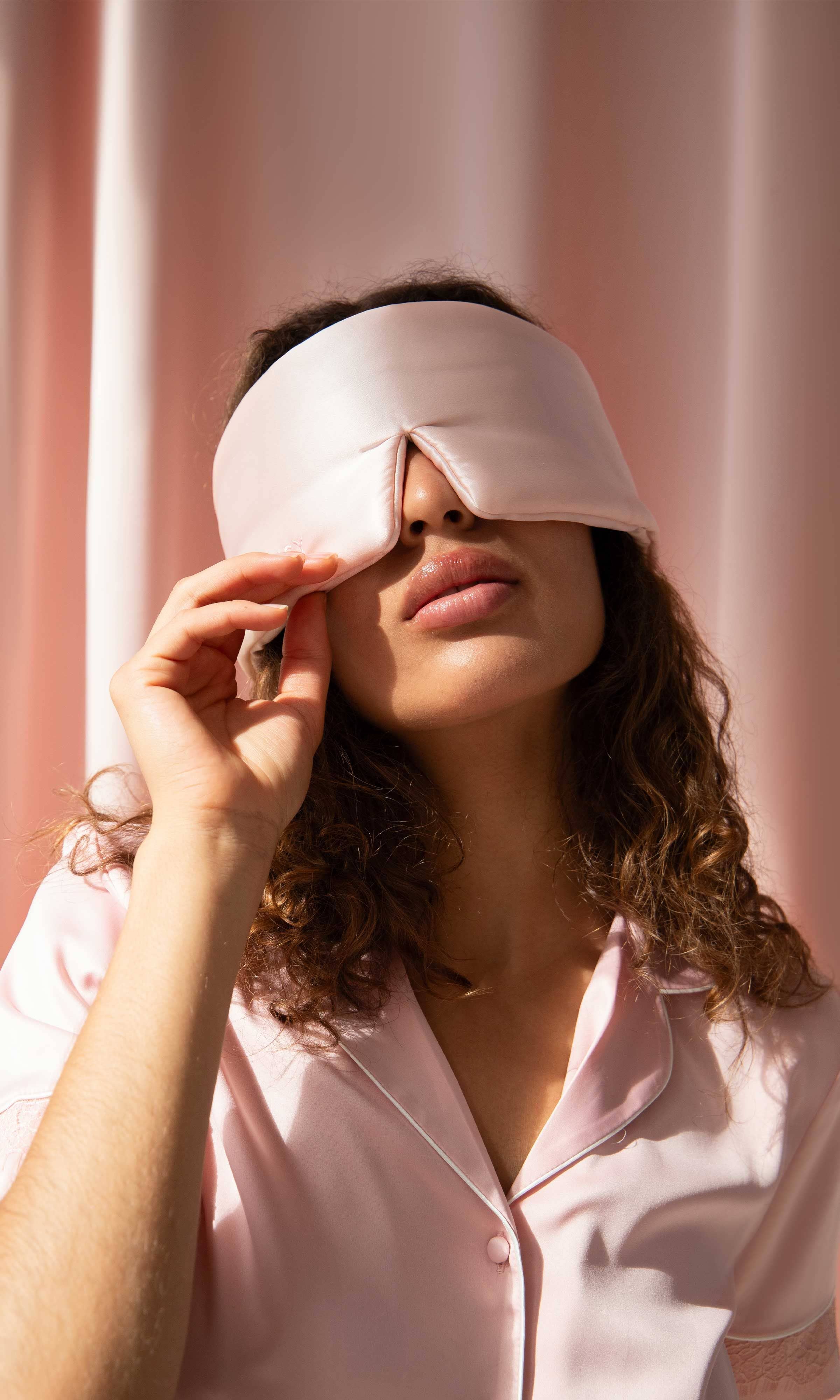 Sunset Pink Silk Sleep Mask - The BLVD