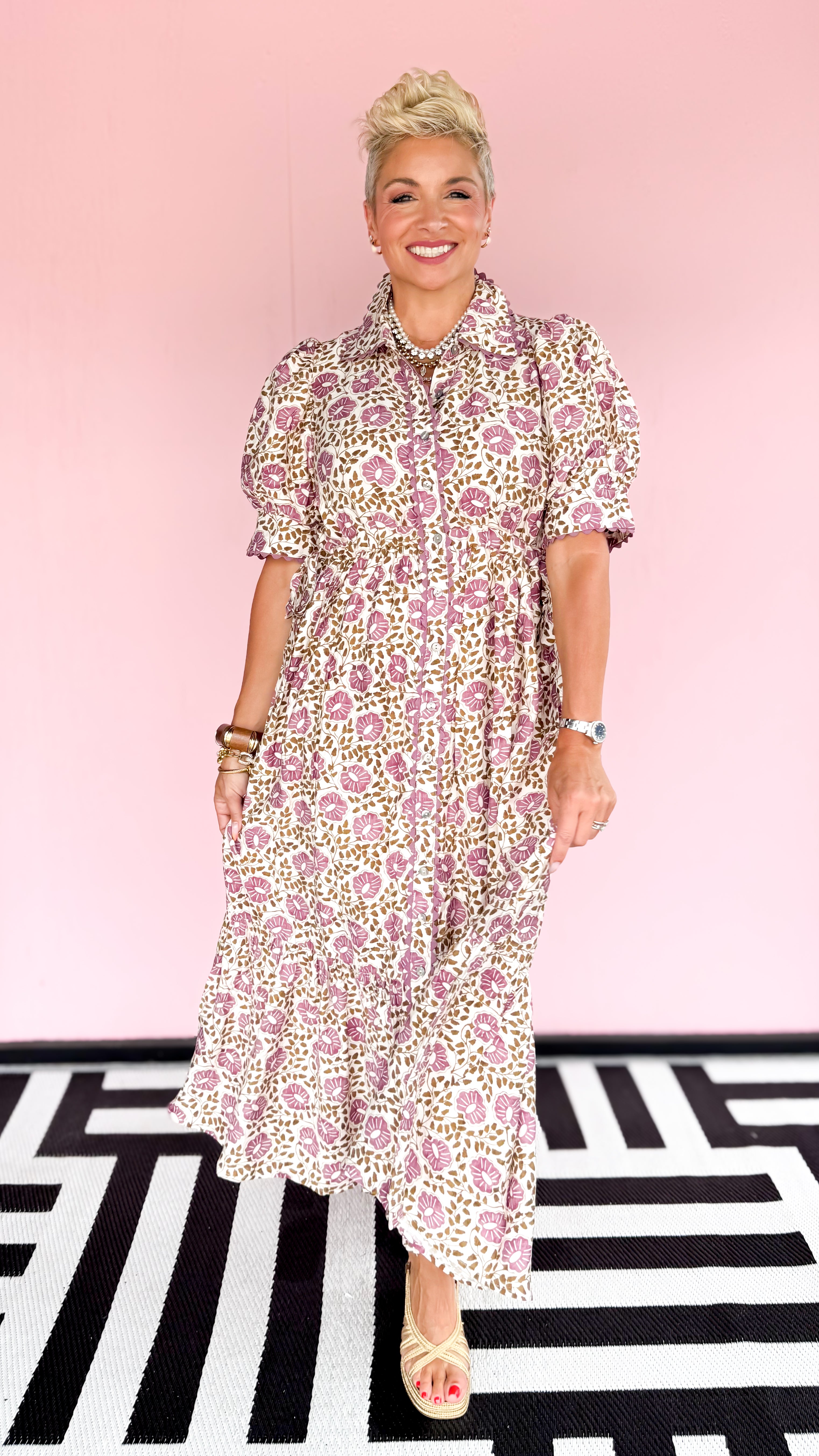 Pam Floral Maxi Dress/Purple