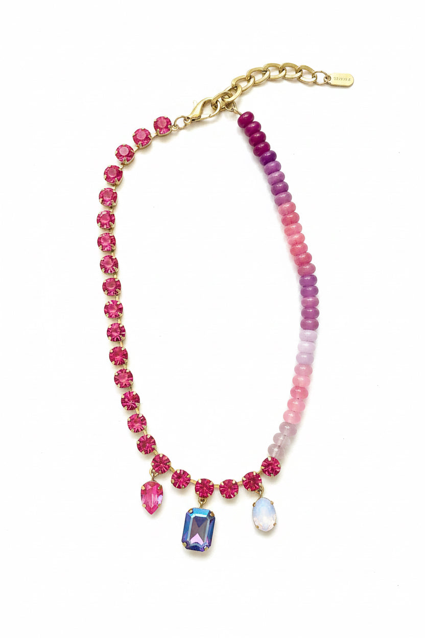 Glitterbelle Necklace In Pinkle