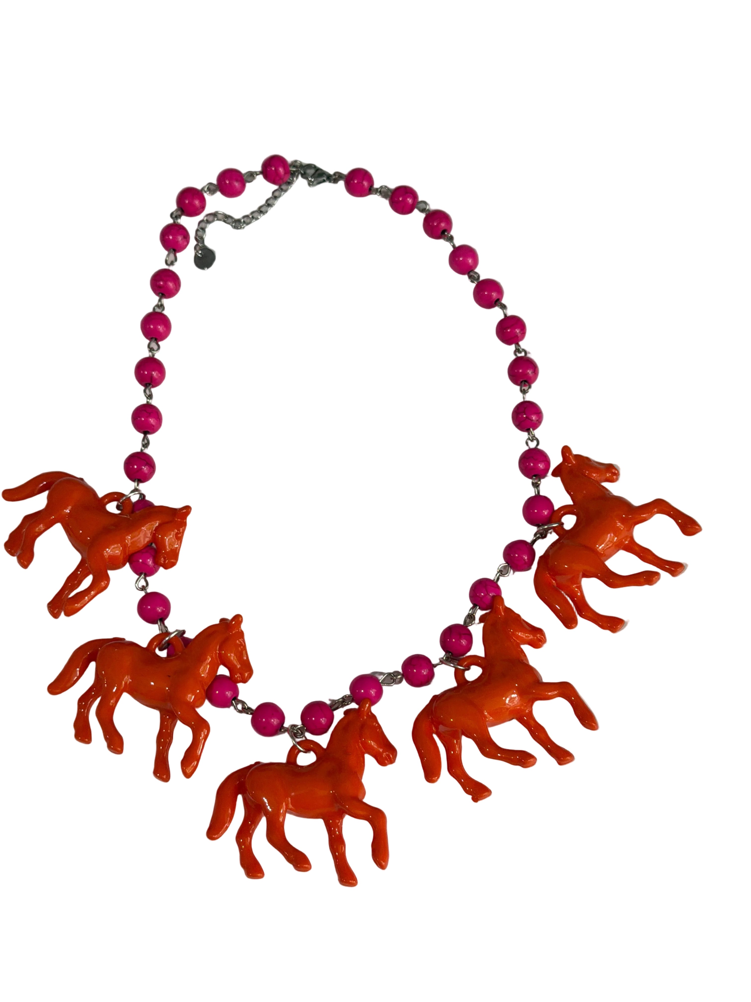 Small Bead Horse Necklace