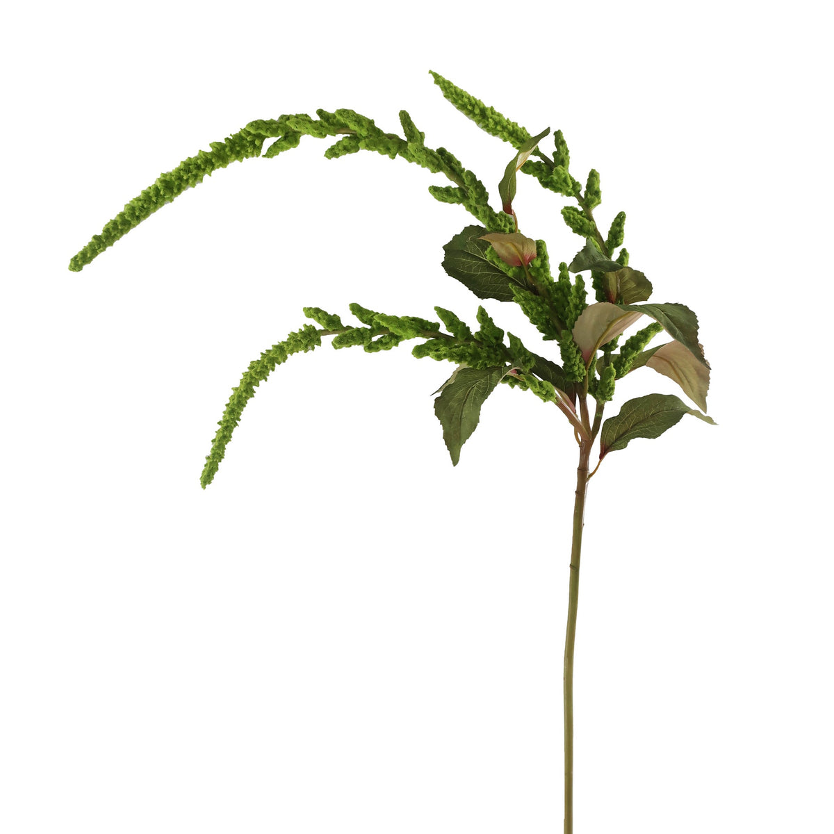 45 inch green faux hanging amaranthus with trailing strands, full view
