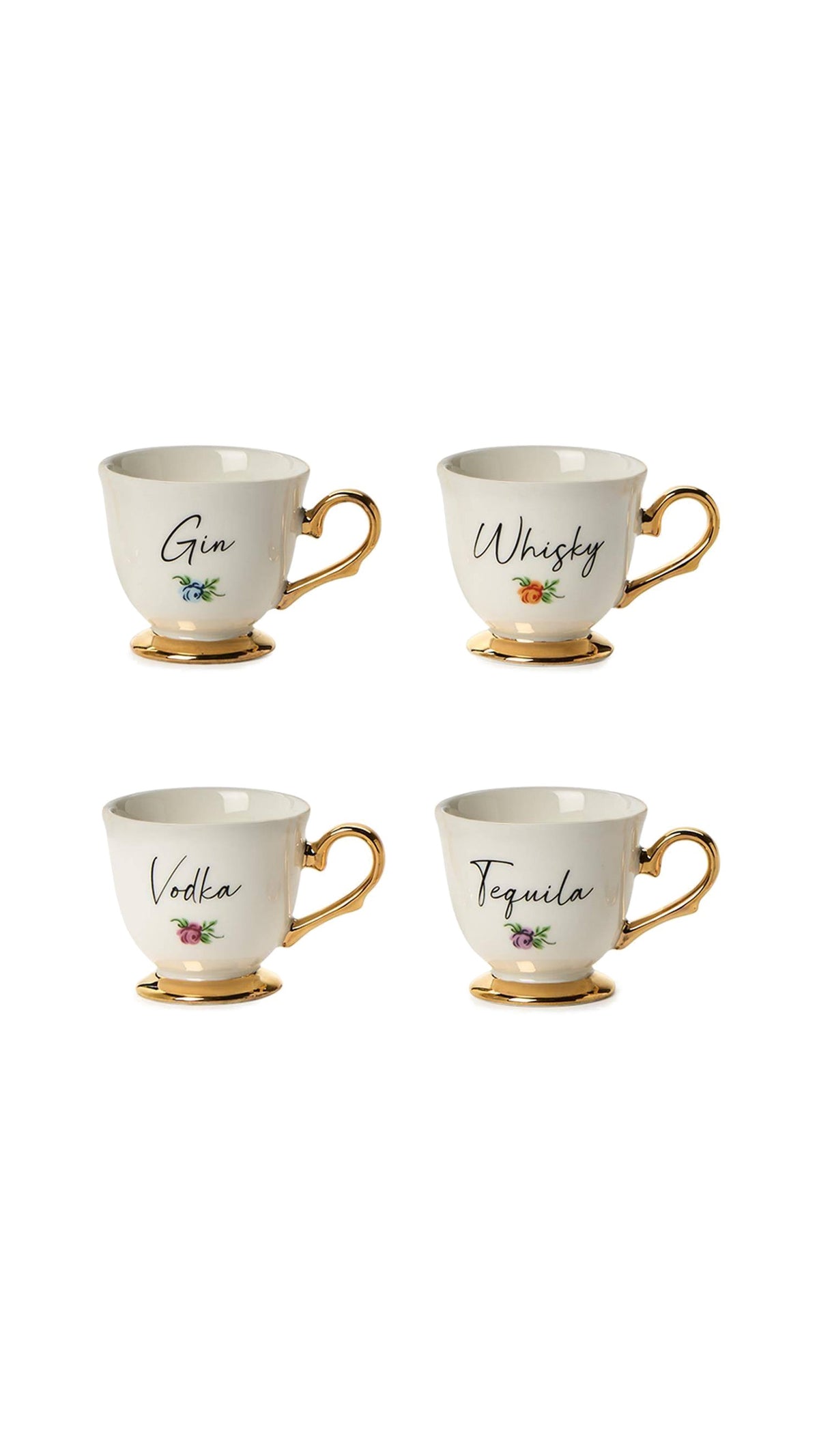 Set of 4 Teacup Shot Glasses - The BLVD