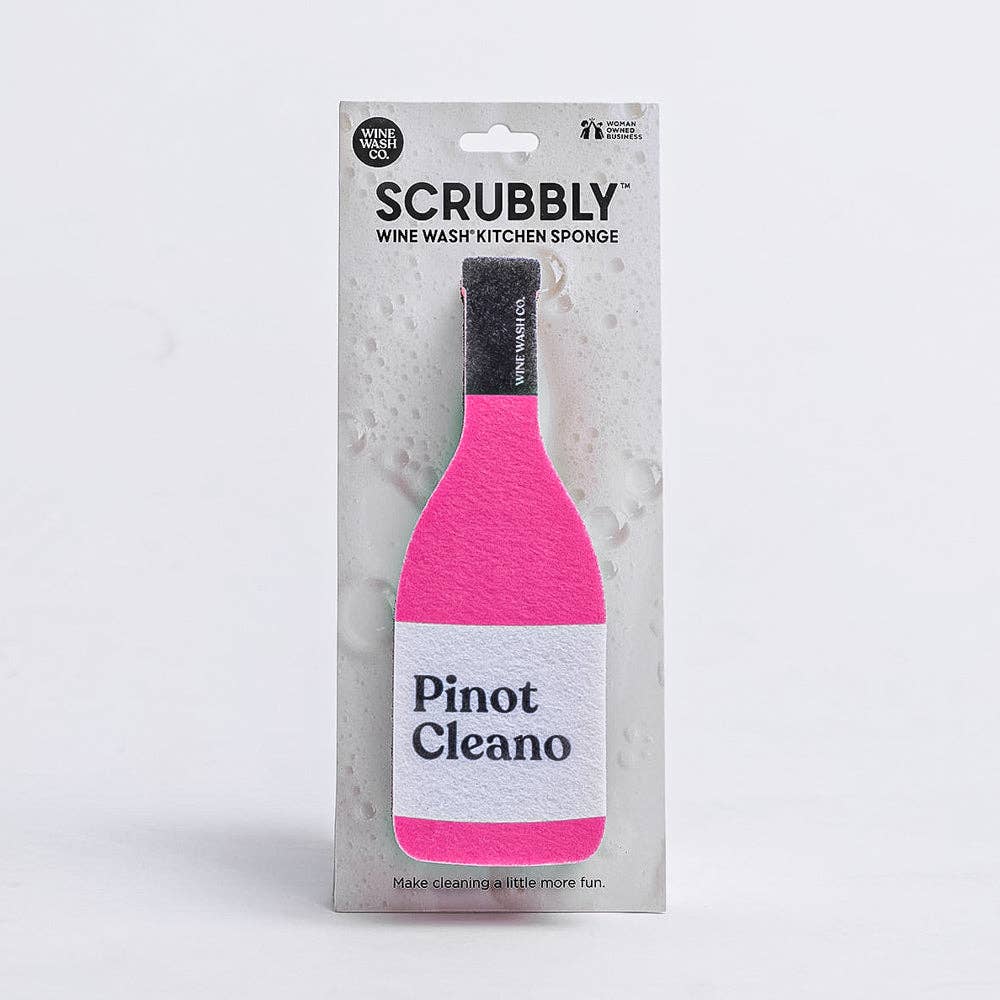 Scrubbly sponge pink pinot product photo - front view - BLVD Boutik