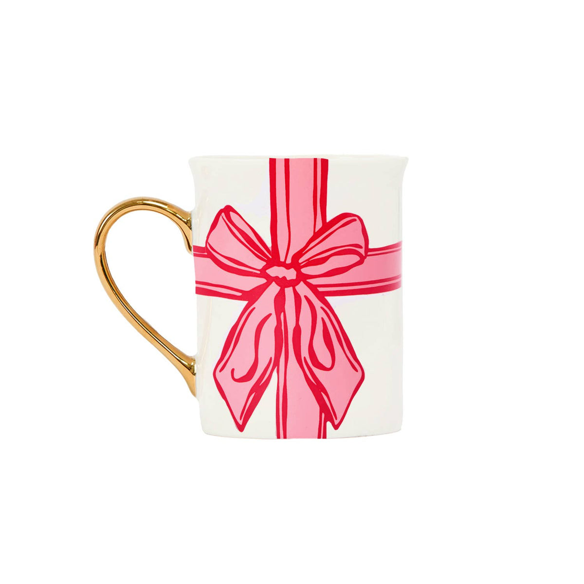 Mary Square Peppermint Present mug with gold handle, original product photo