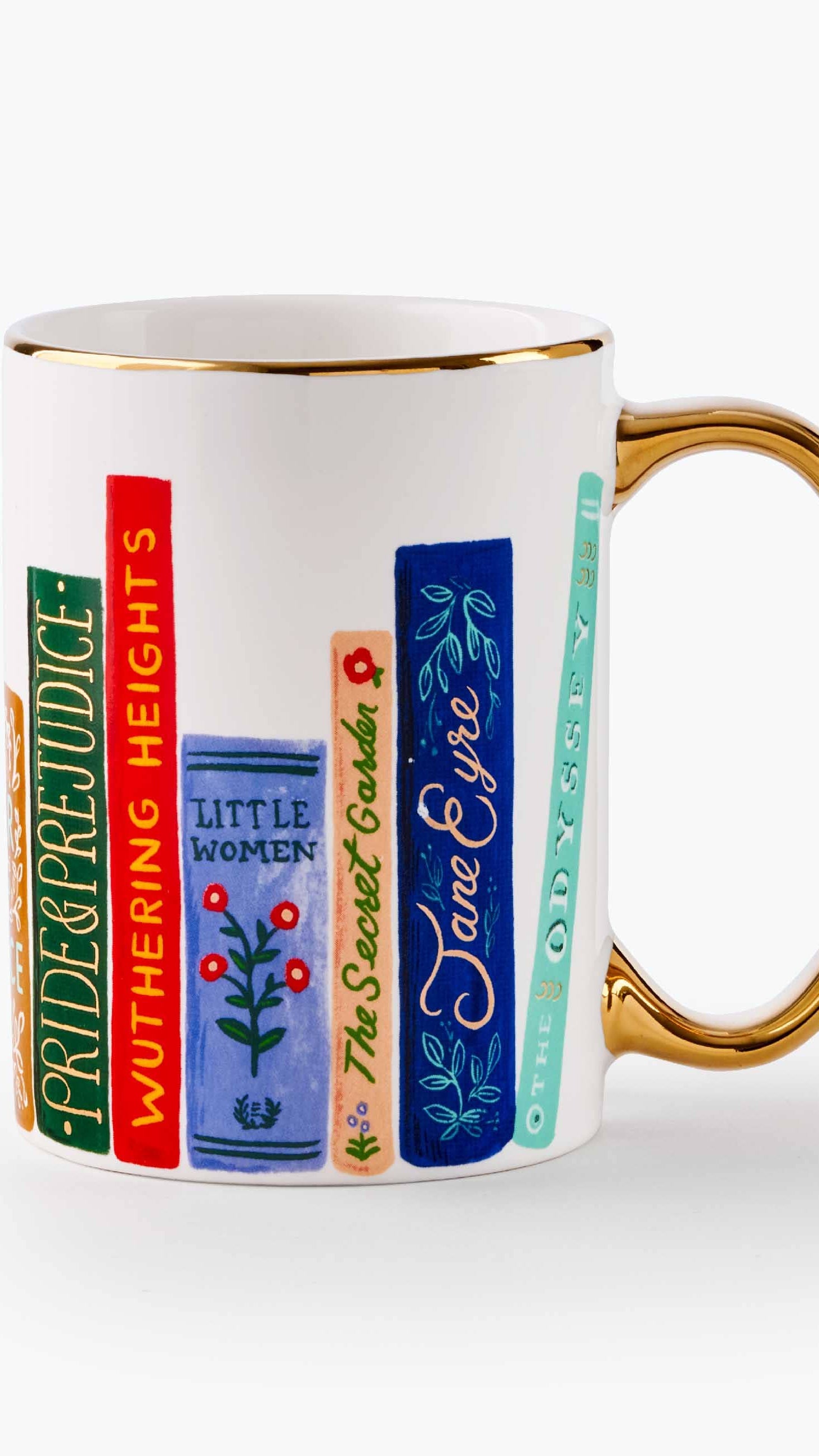Book Club porcelain mug product photo - front view - BLVD Boutik