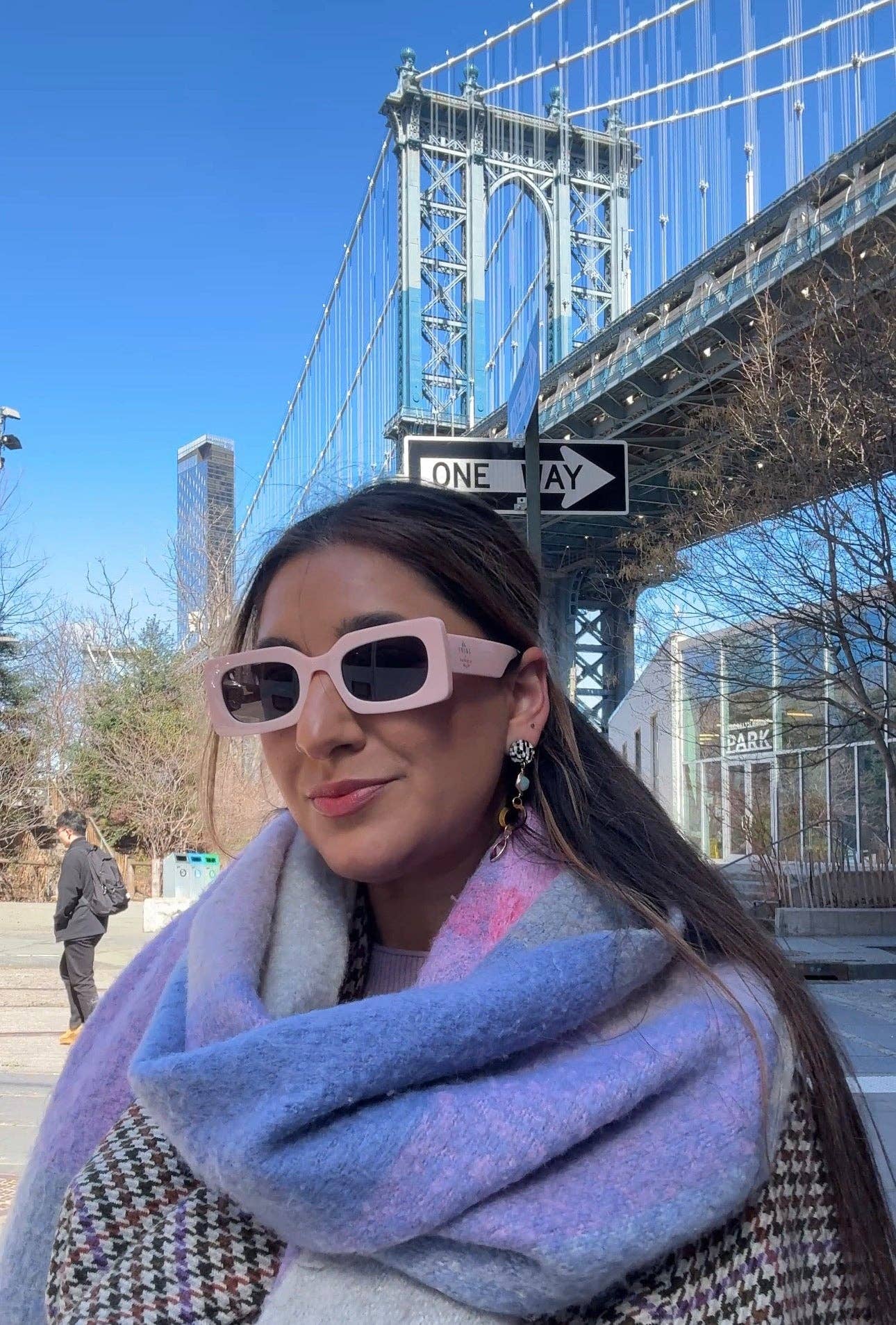 Blush Rectangle Sunglasses