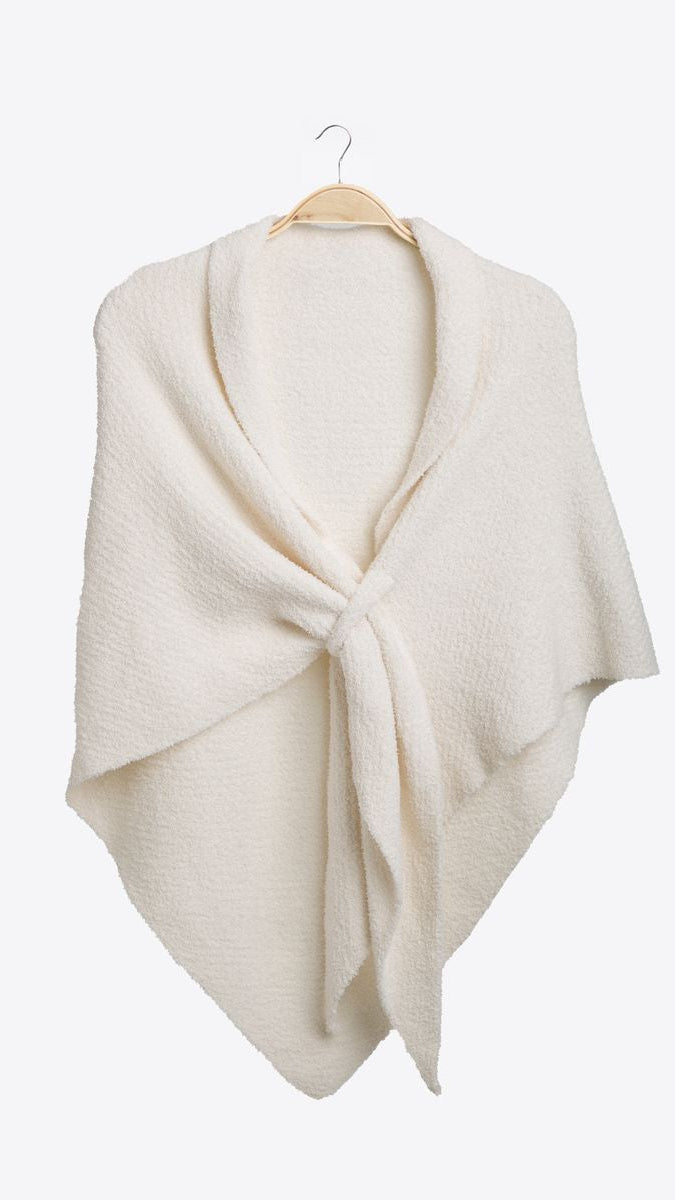 Ivory Solid Shoulder Wrap/Shawl