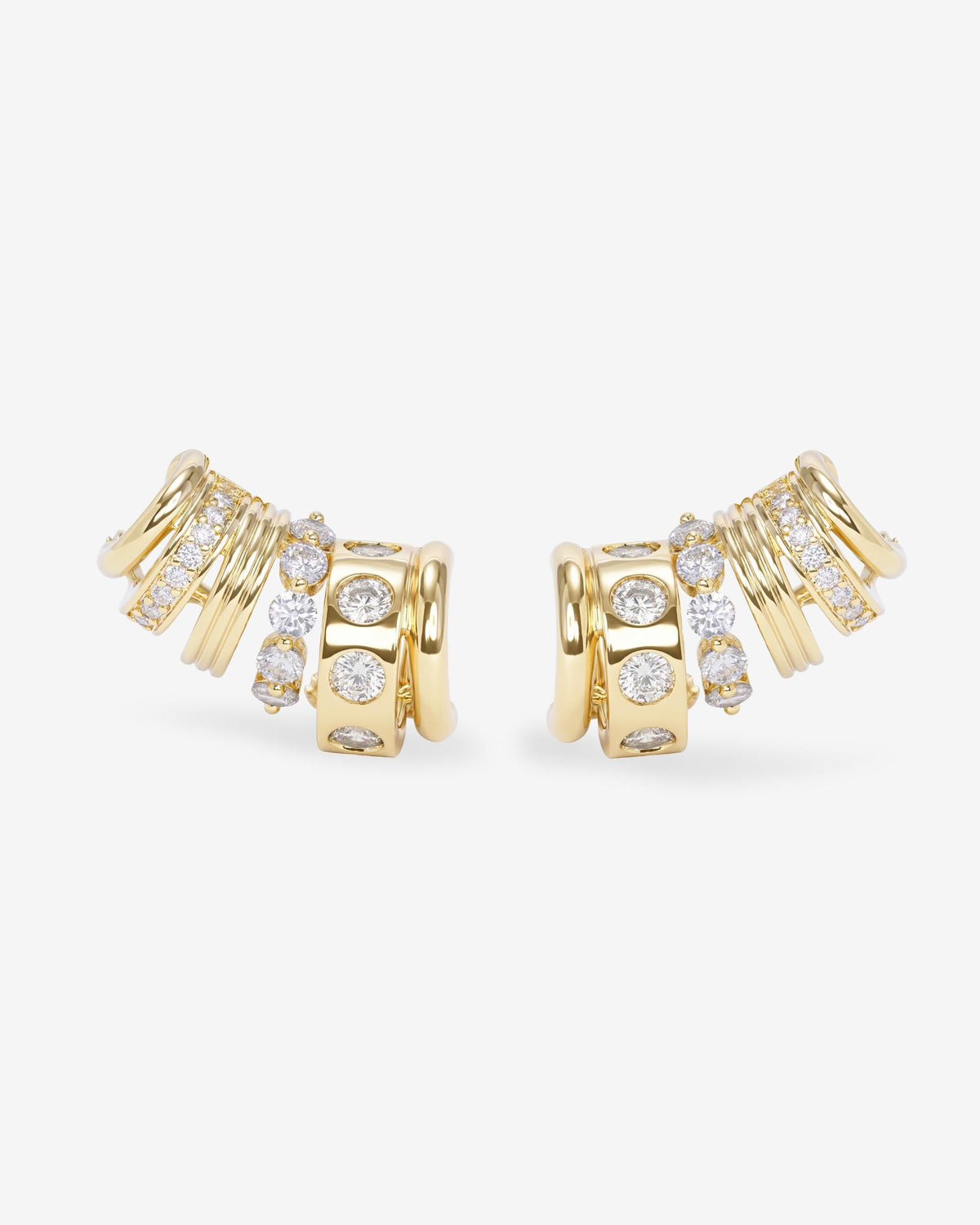Melinda Maria Ashley Venice Ear Crawler in gold with simulated diamonds