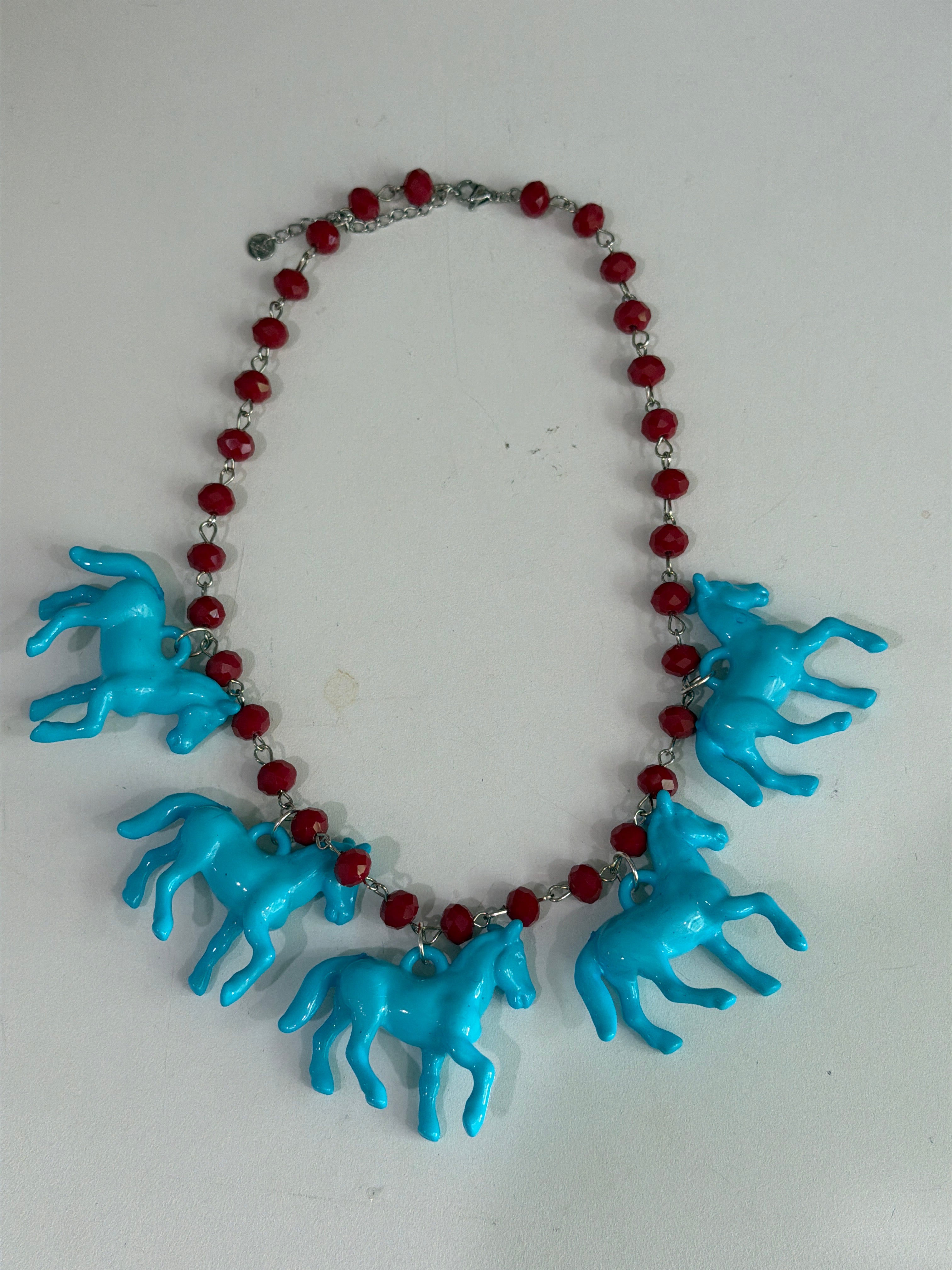 Small Bead Horse Necklace