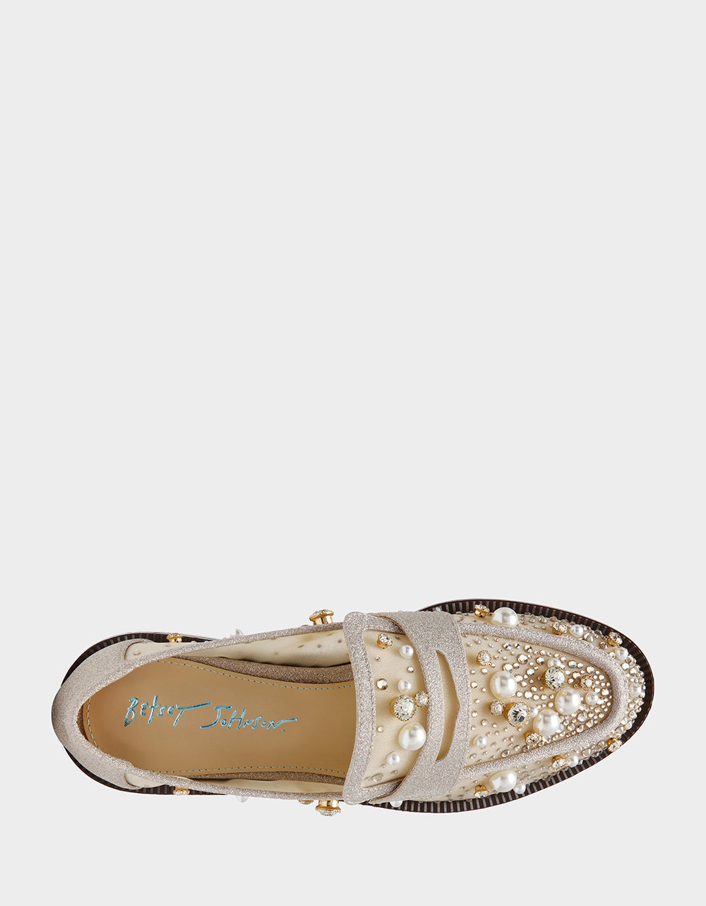 Maren Loafer in Light Gold - top view