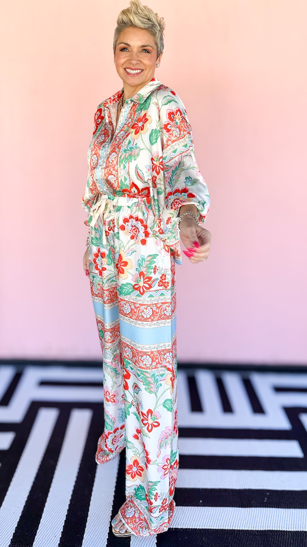 Gia Floral Print Shirt - The BLVD