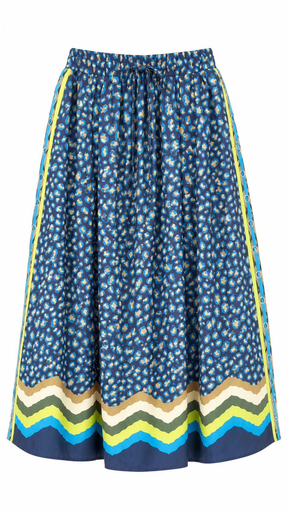 Cecil Leopard Skirt/Navy