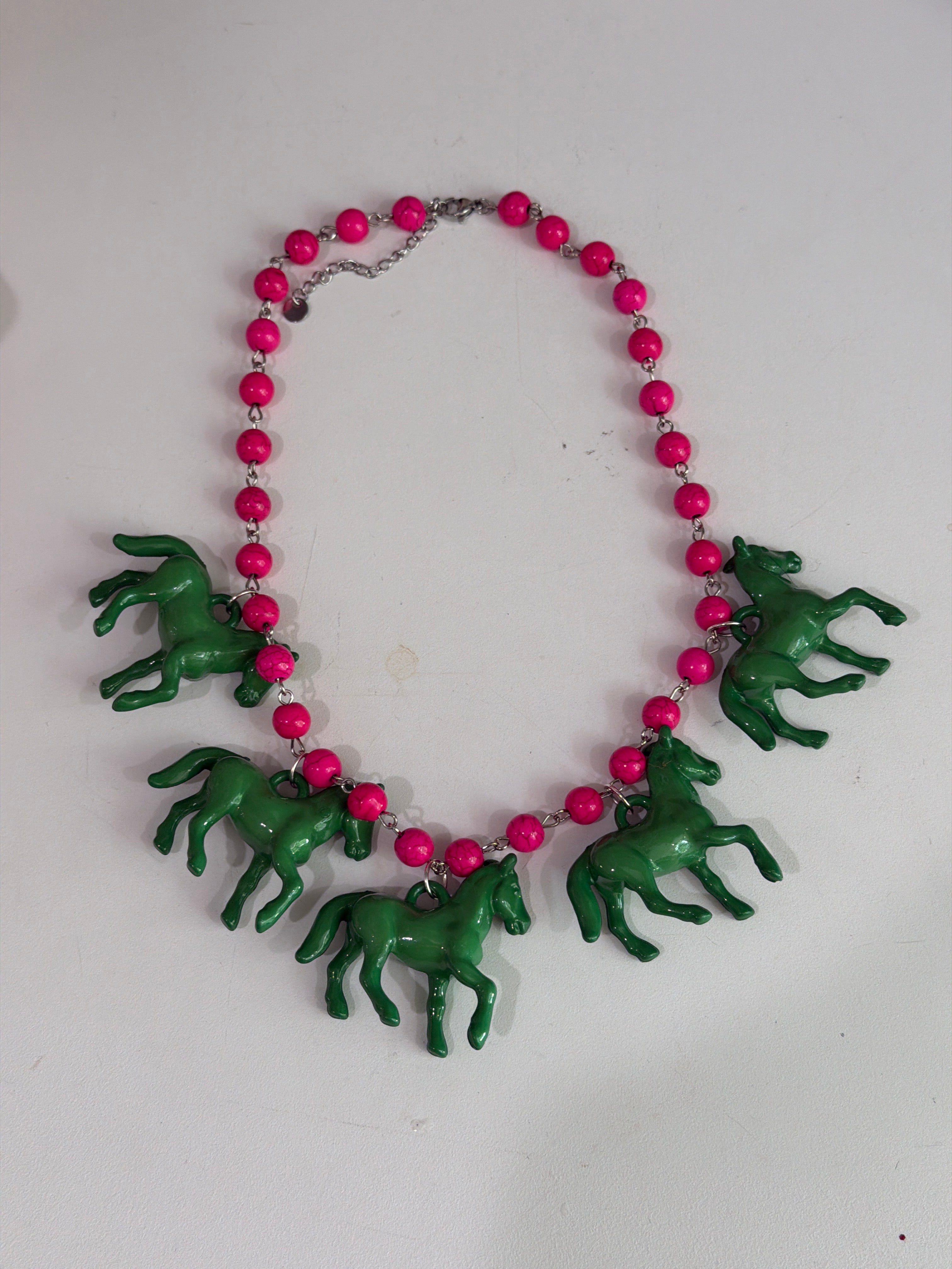 Small Bead Horse Necklace