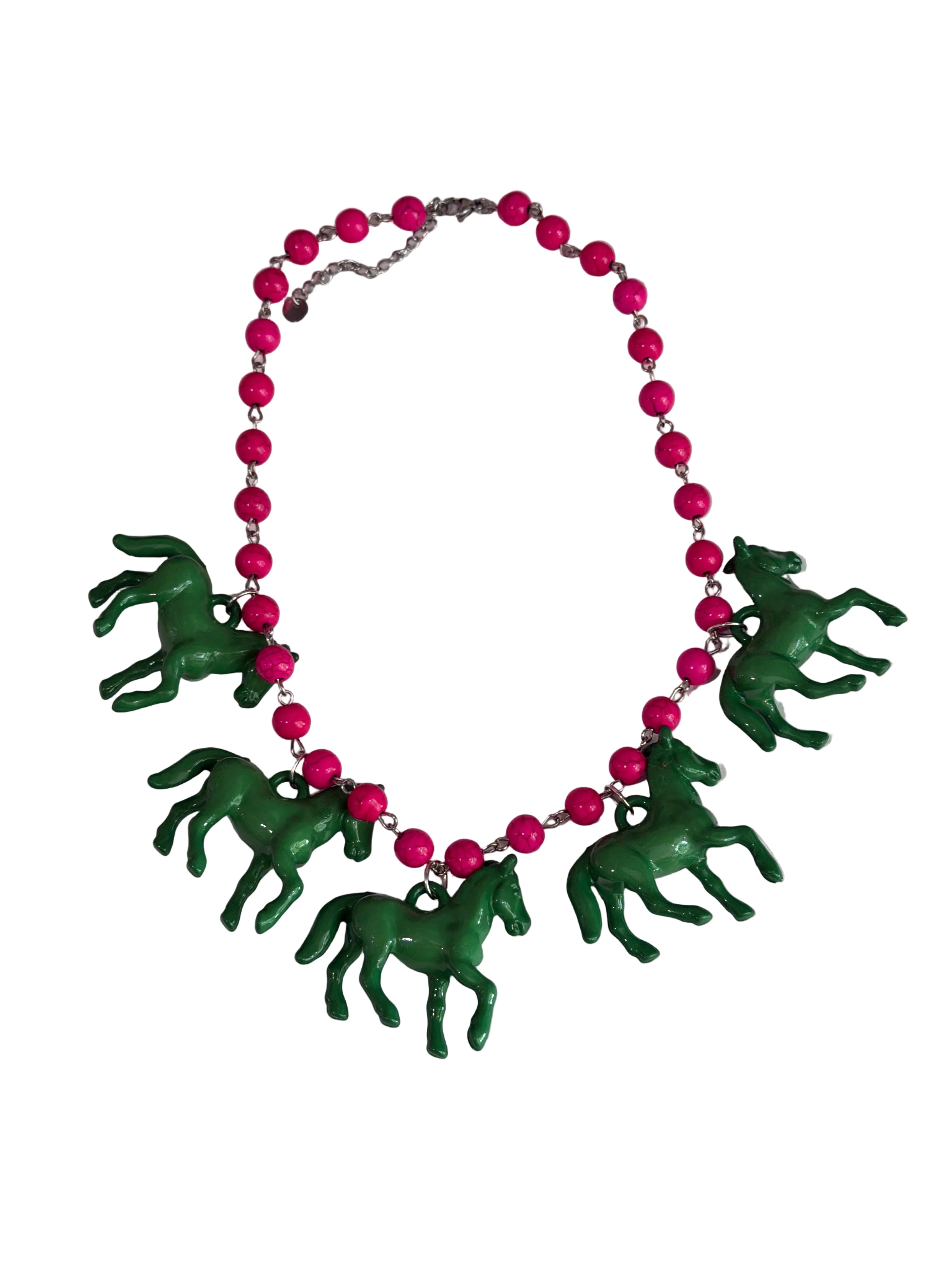 Small Bead Horse Necklace