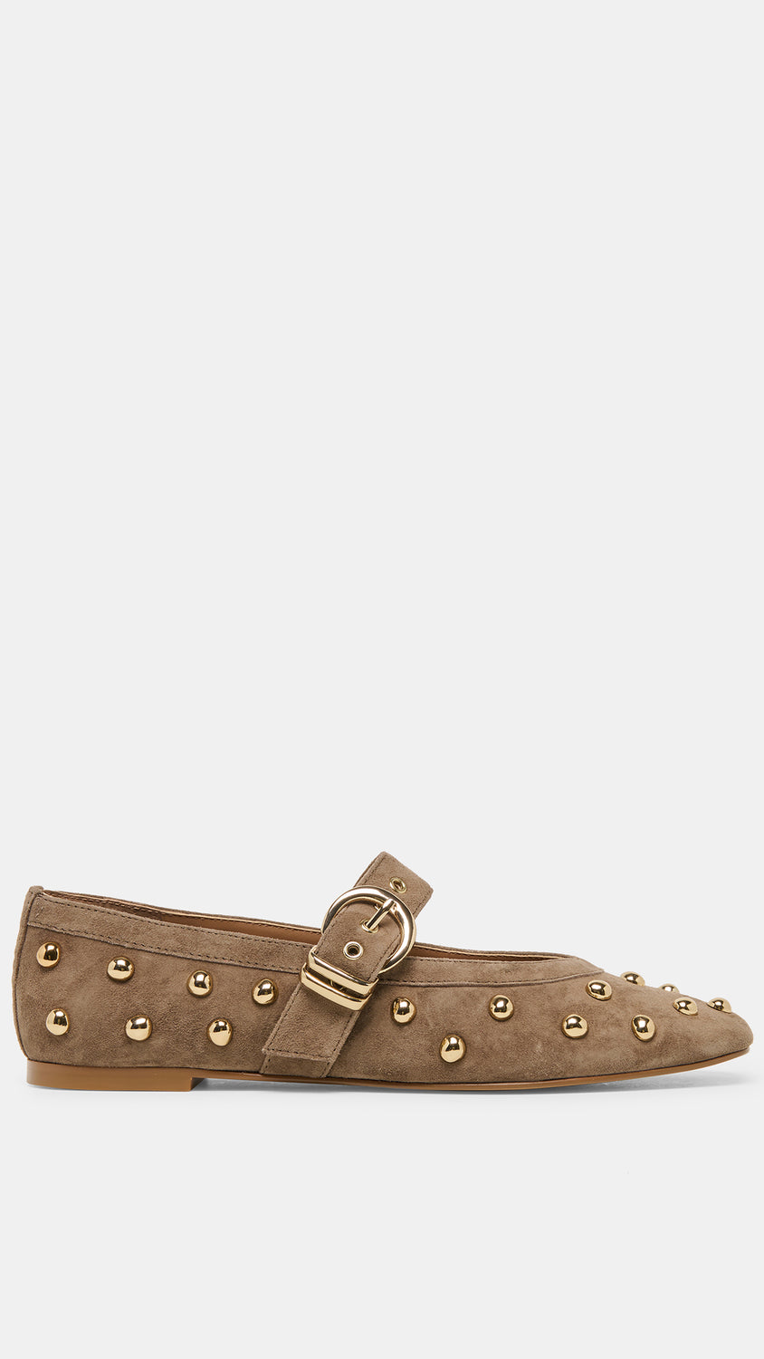 Dolce Vita Mikel Stud ballet flat in olive suede