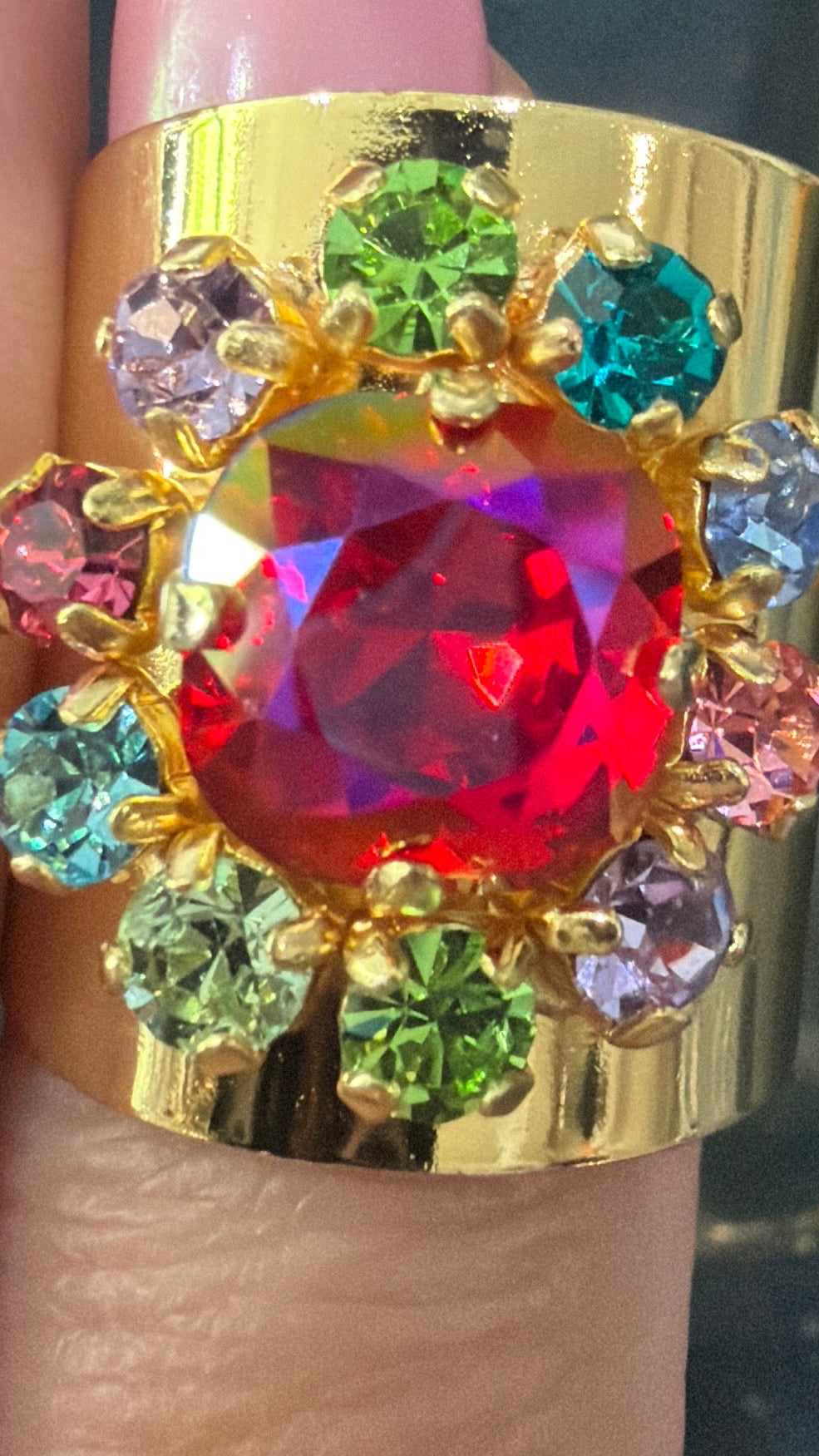 Jeweled Cuff Ring
