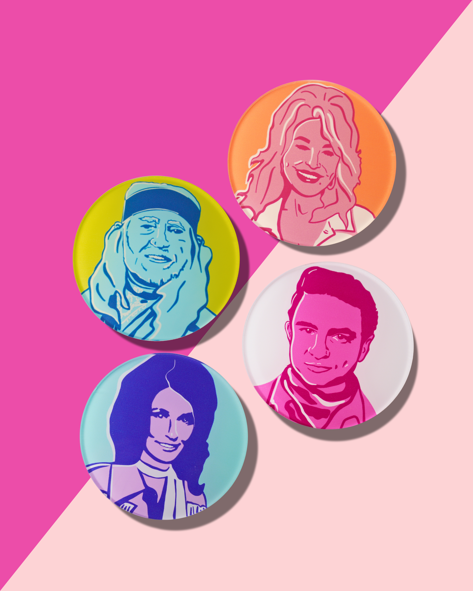 Country Legends Set Of 4 Coasters