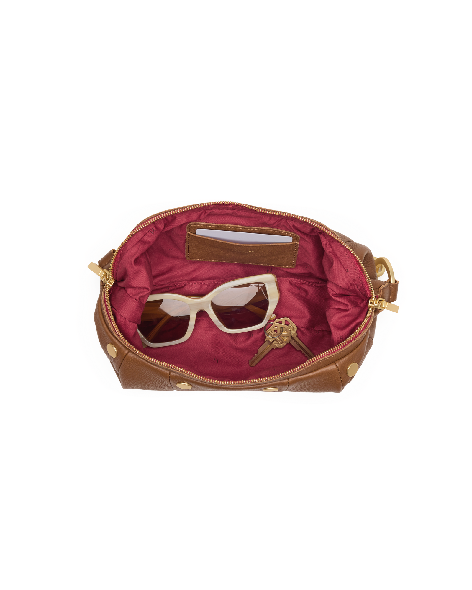 Hammitt Erica Small in Mahogany Pebble, detail view