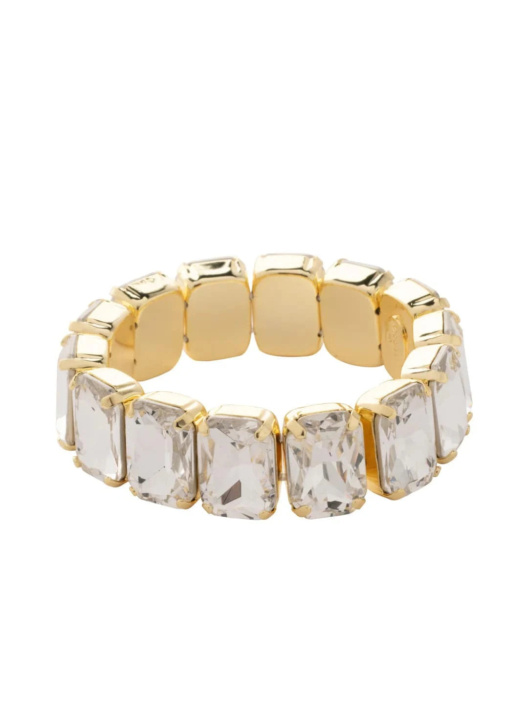 Emerald Cut Stretch Bracelet/Crystal - The BLVD