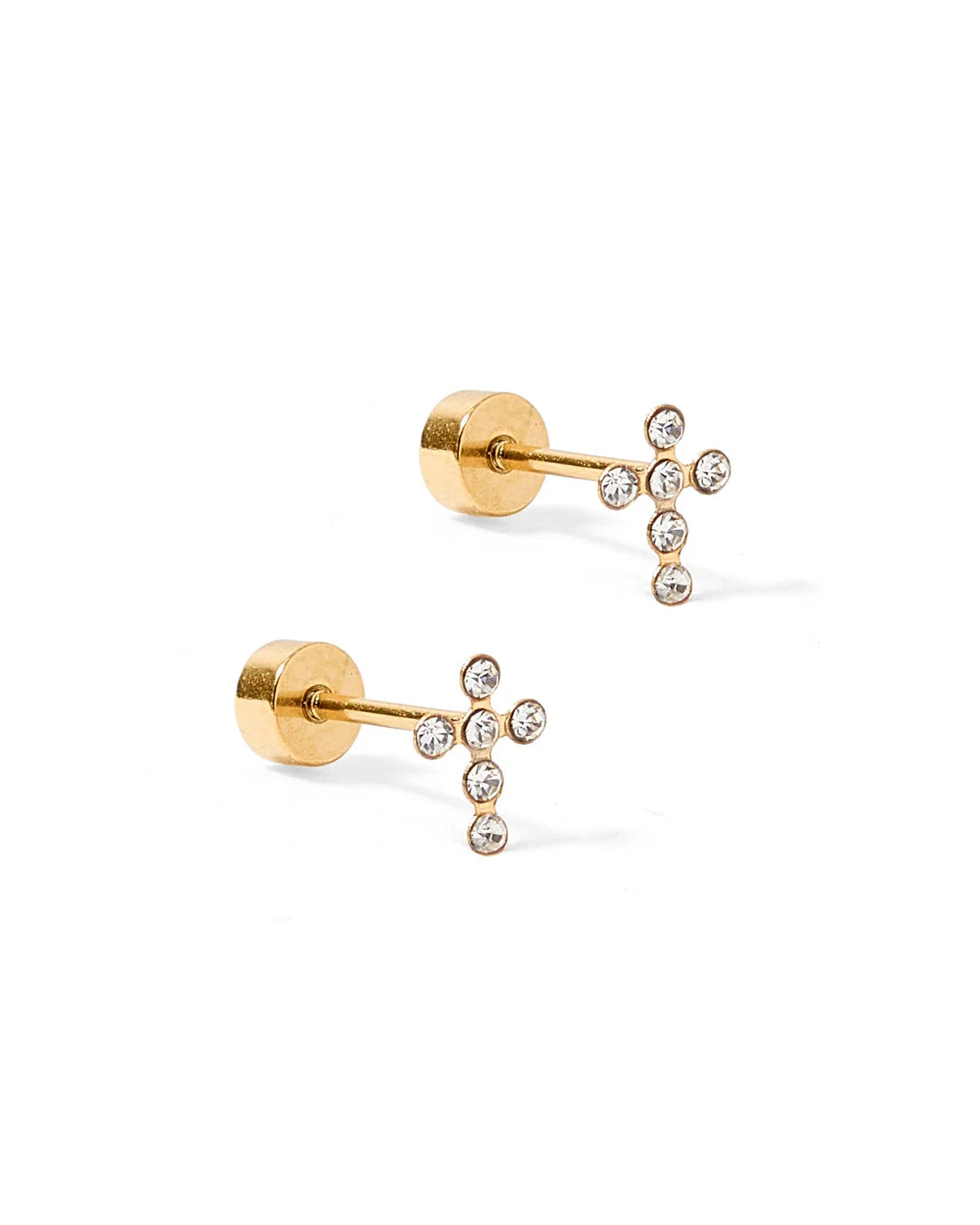 Screwback Stud Earrings/CROSS - The BLVD