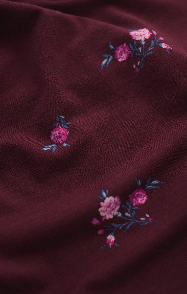 Shania Ditsy Tank/Merlot