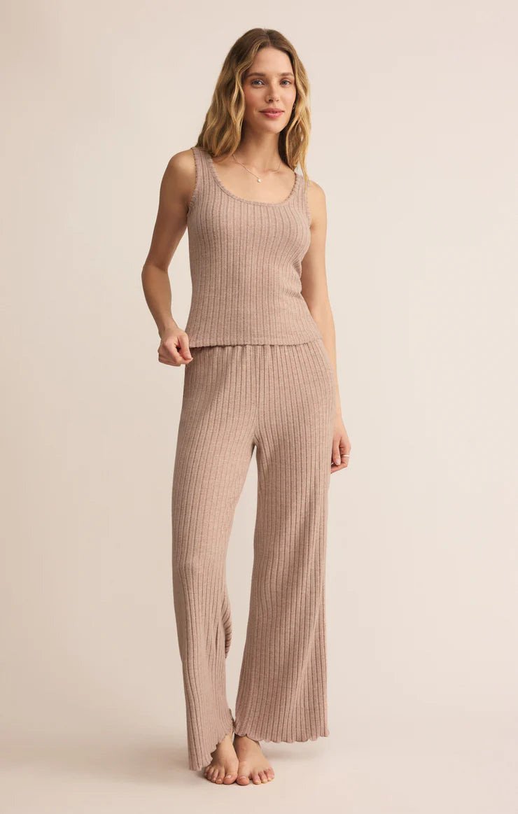 Double Scoop Ribbed Tank/Coffee