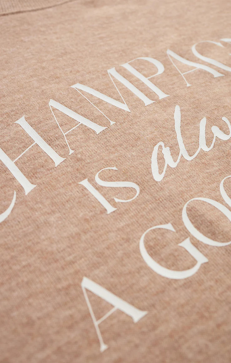 Champagne Long Sleeve Top/Mocha