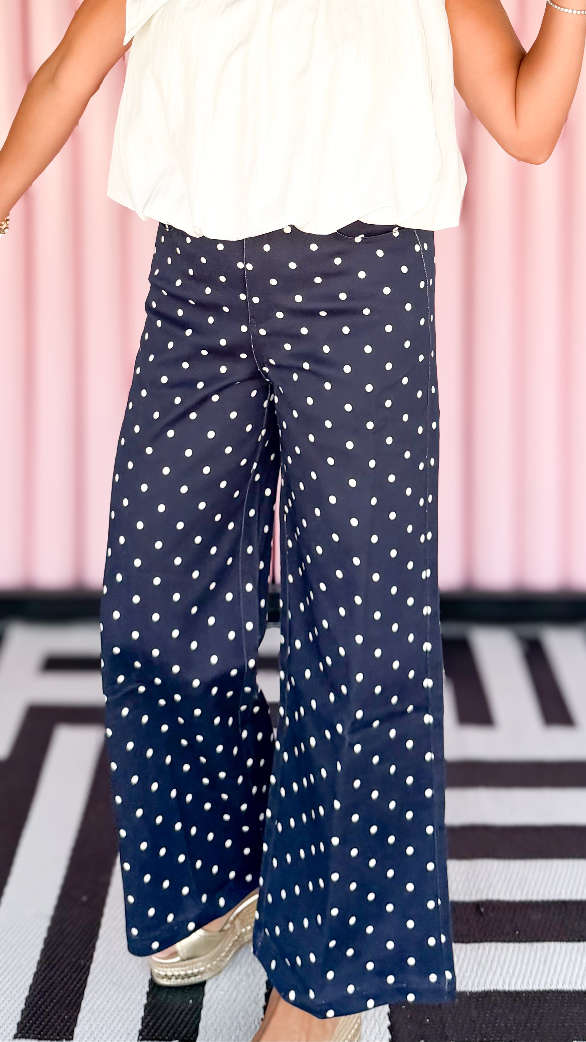 Patsy Polka Dot Jeans/Navy