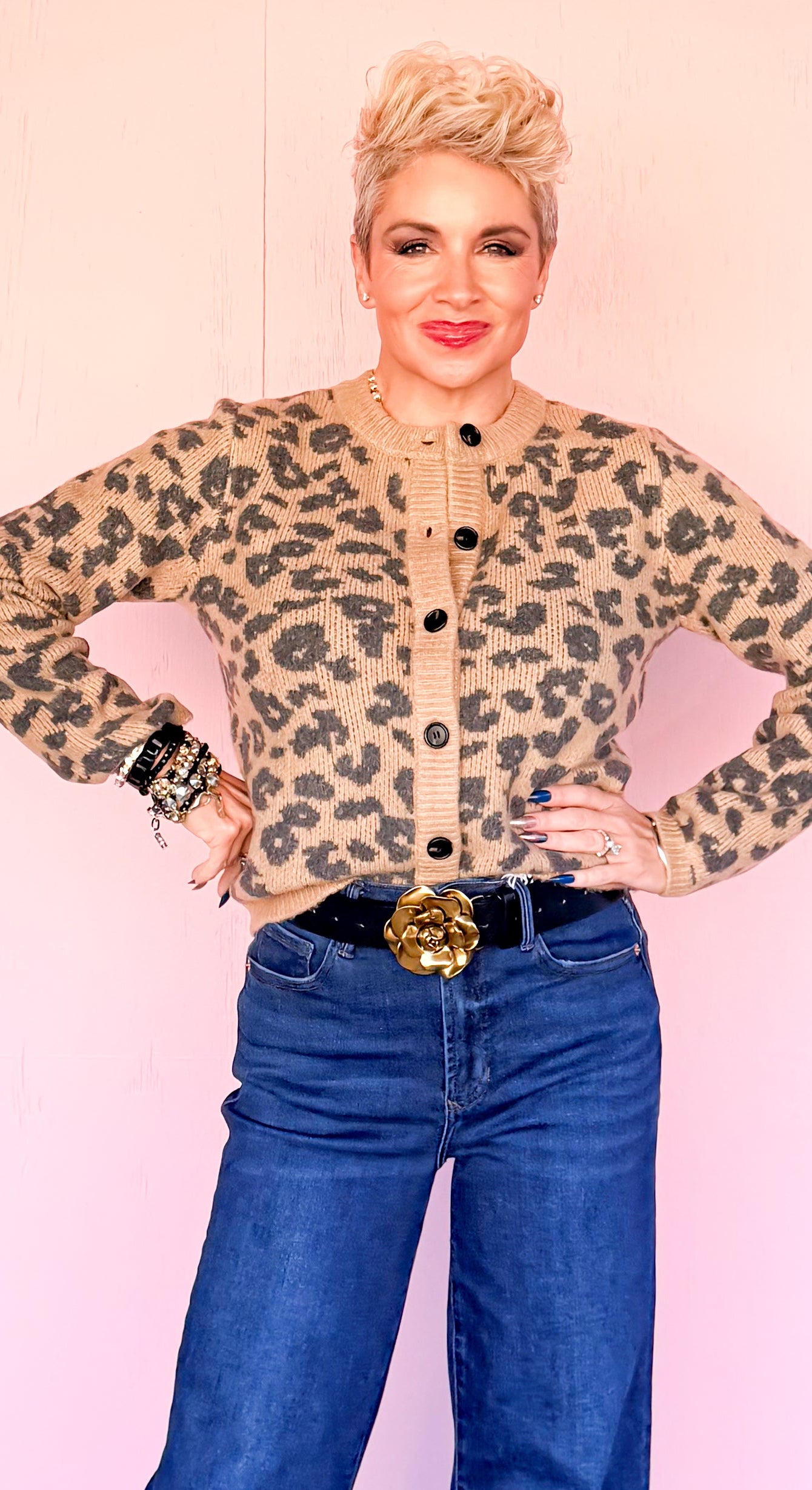 Amina Leopard Cardigan