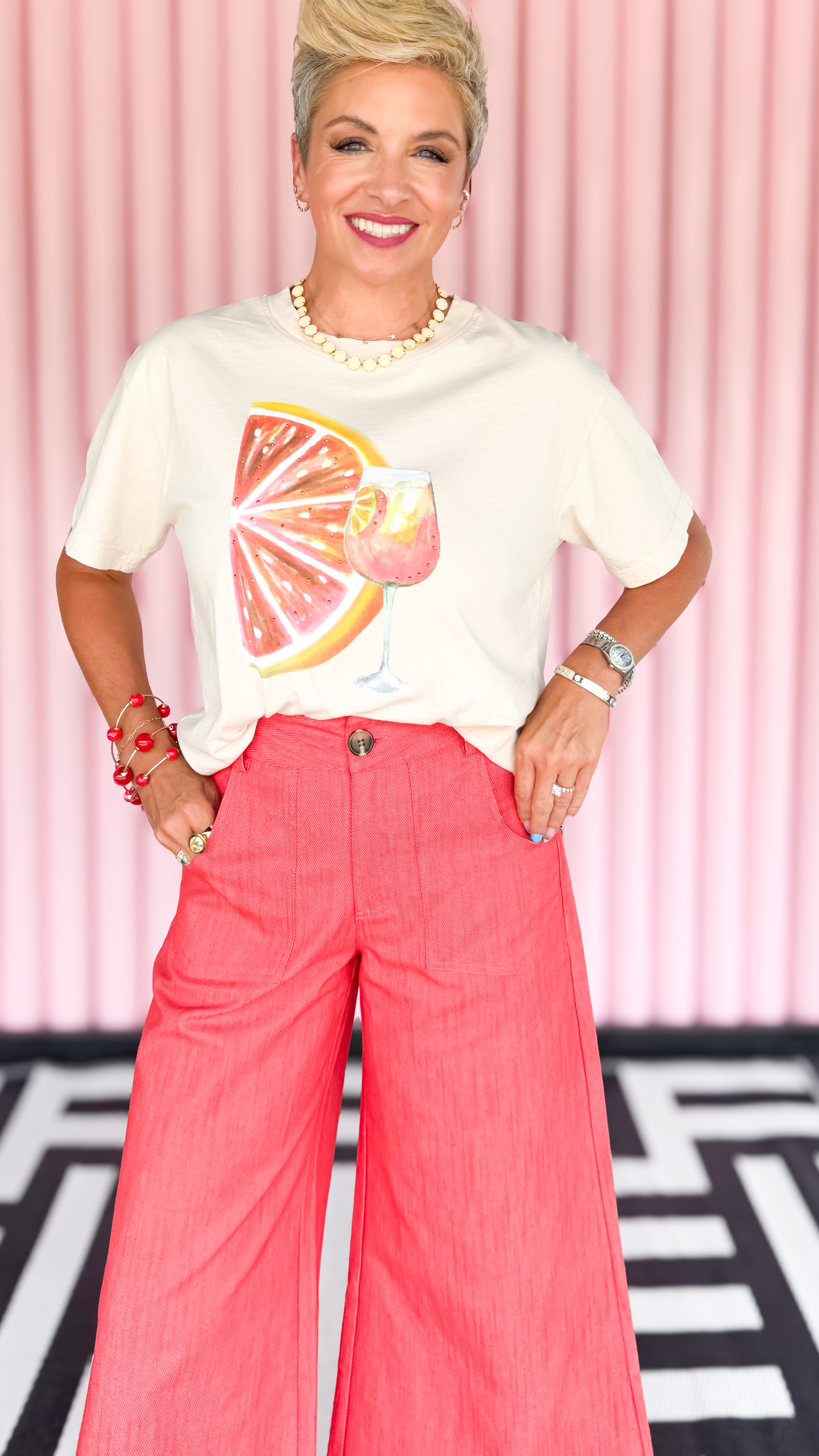Aperol Slice T-Shirt/Cream
