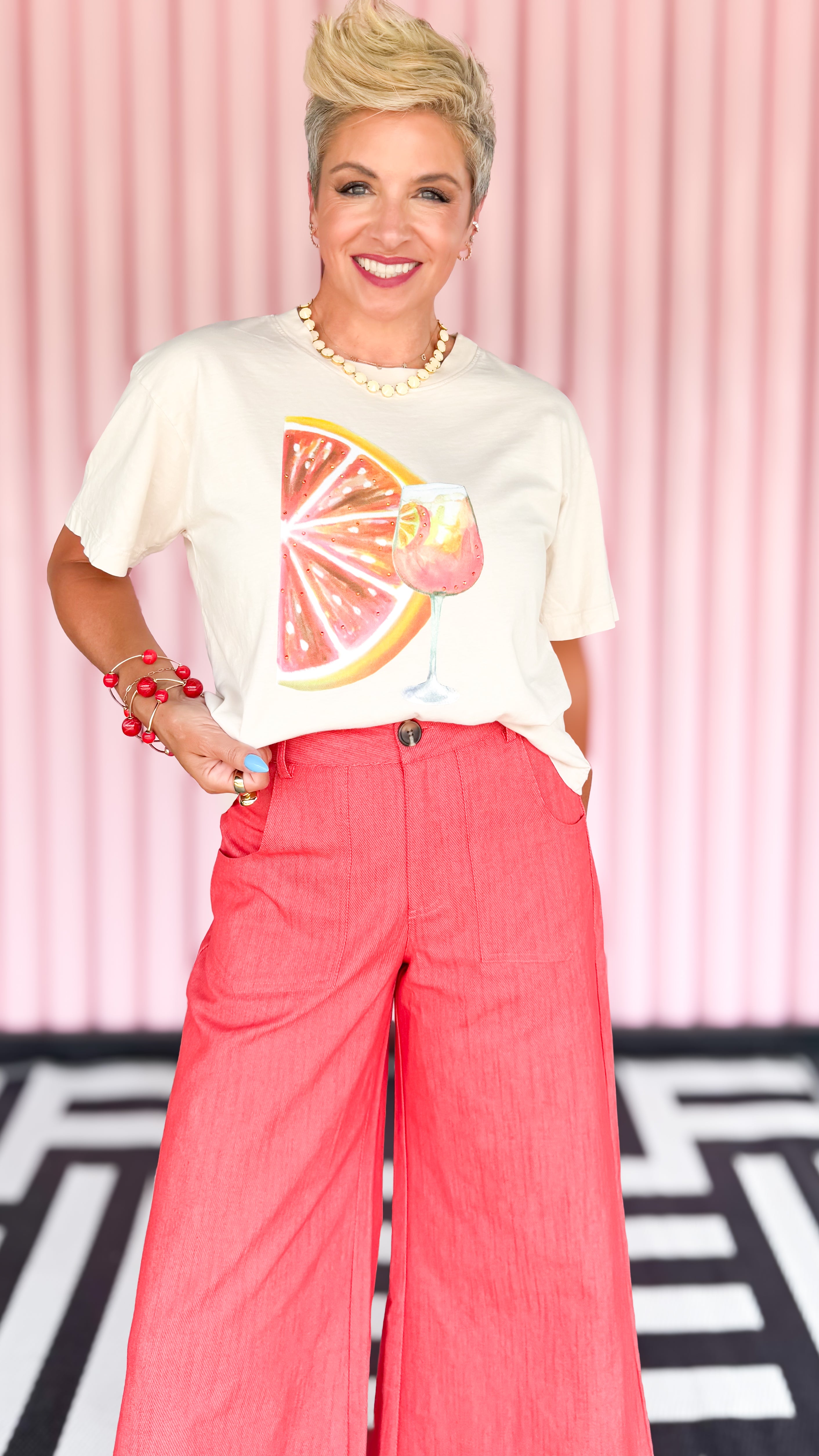 Aperol Slice T-Shirt/Cream