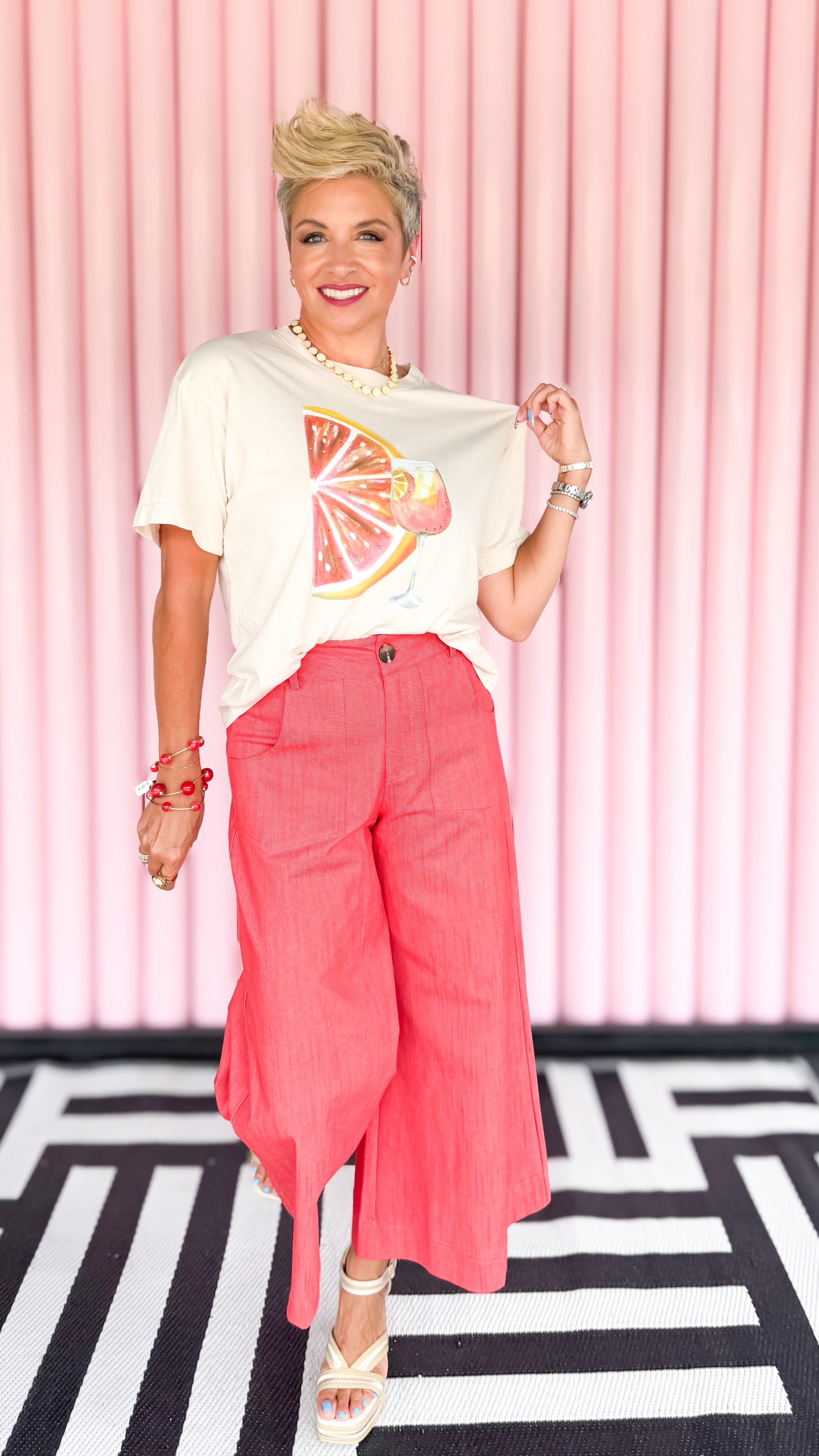Aperol Slice T-Shirt/Cream
