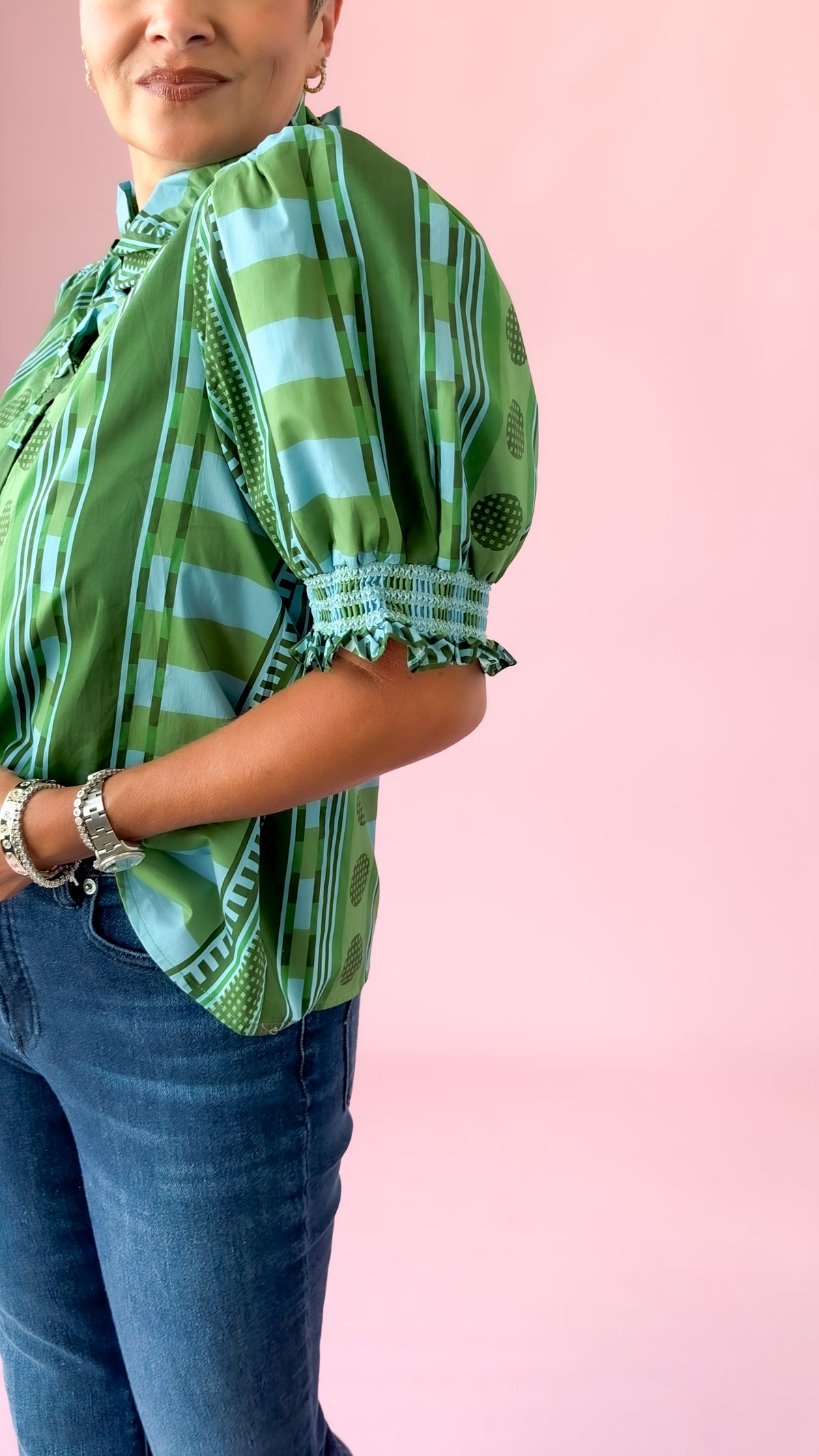 Piper Abstract Top/Green