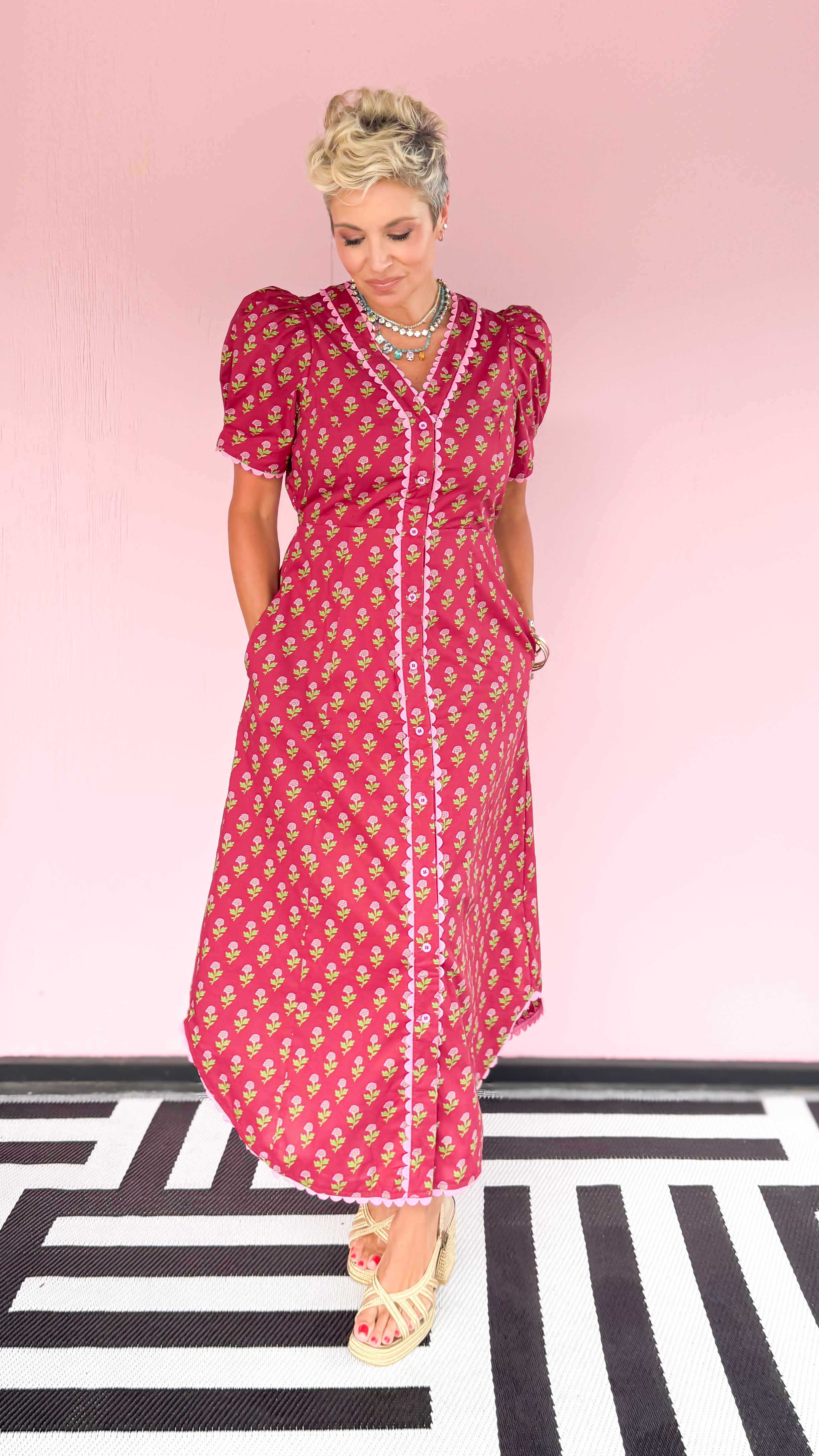 Celia Floral Midi Dress