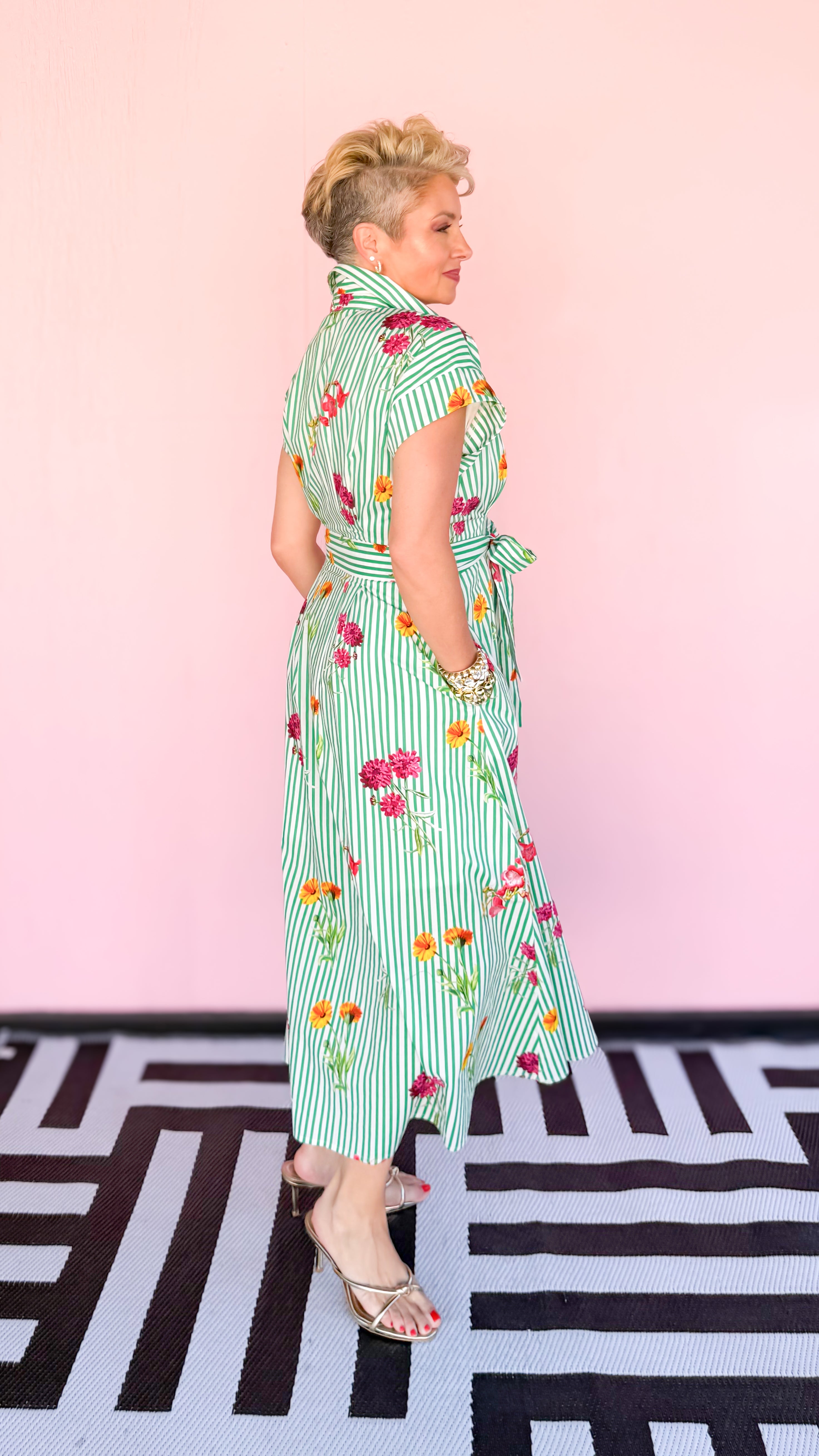 It's a Garden Party Midi Dress/Green - The BLVD