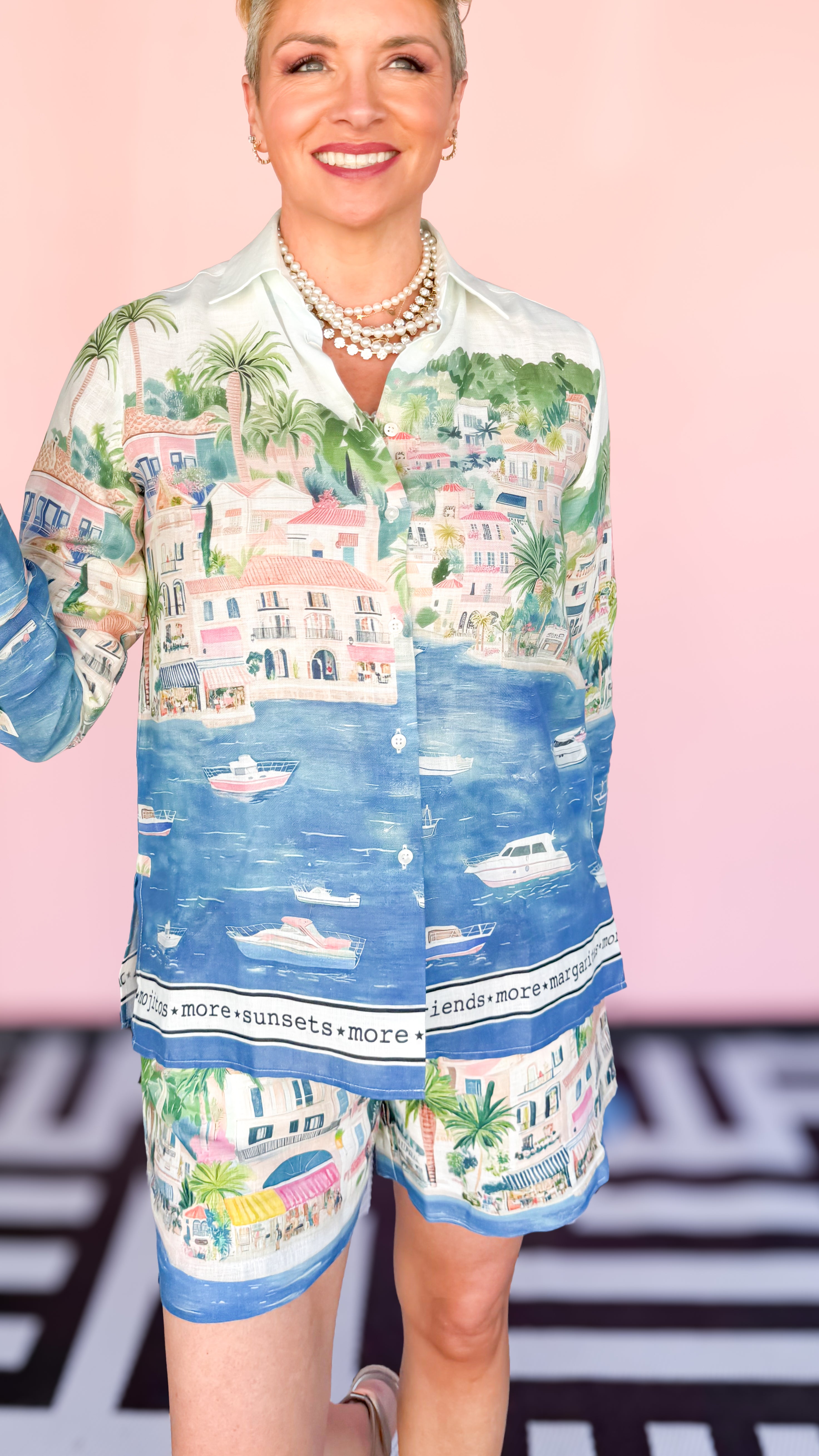 Coastal City Print Top - The BLVD