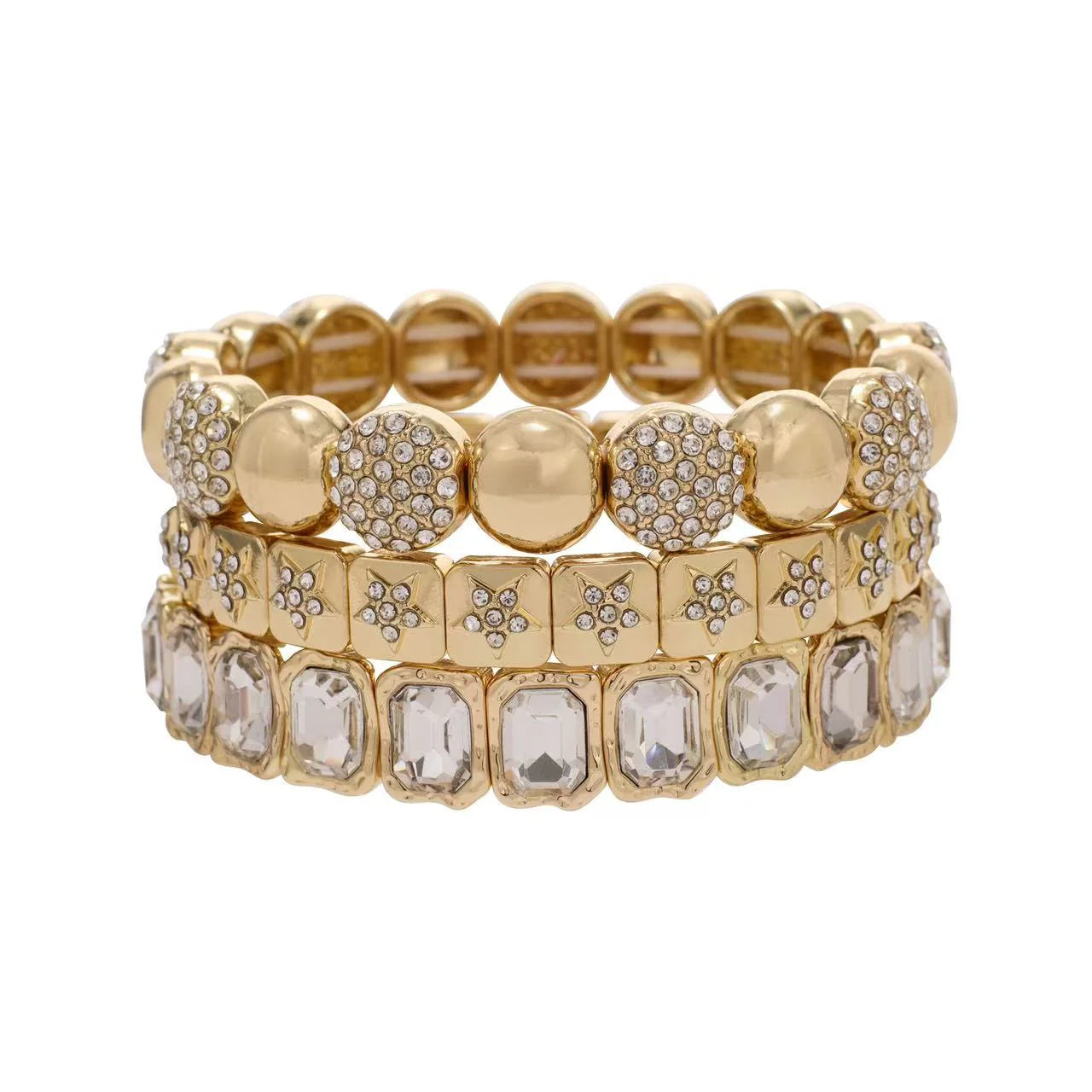 Radiant Gold Crystal Stack Set - The BLVD