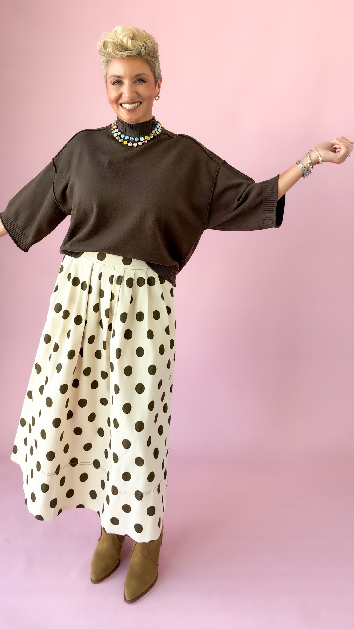 Melody Maxi Skirt/Ecru