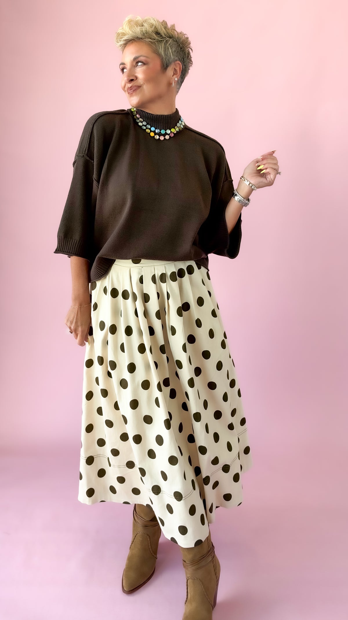 Melody Maxi Skirt/Ecru